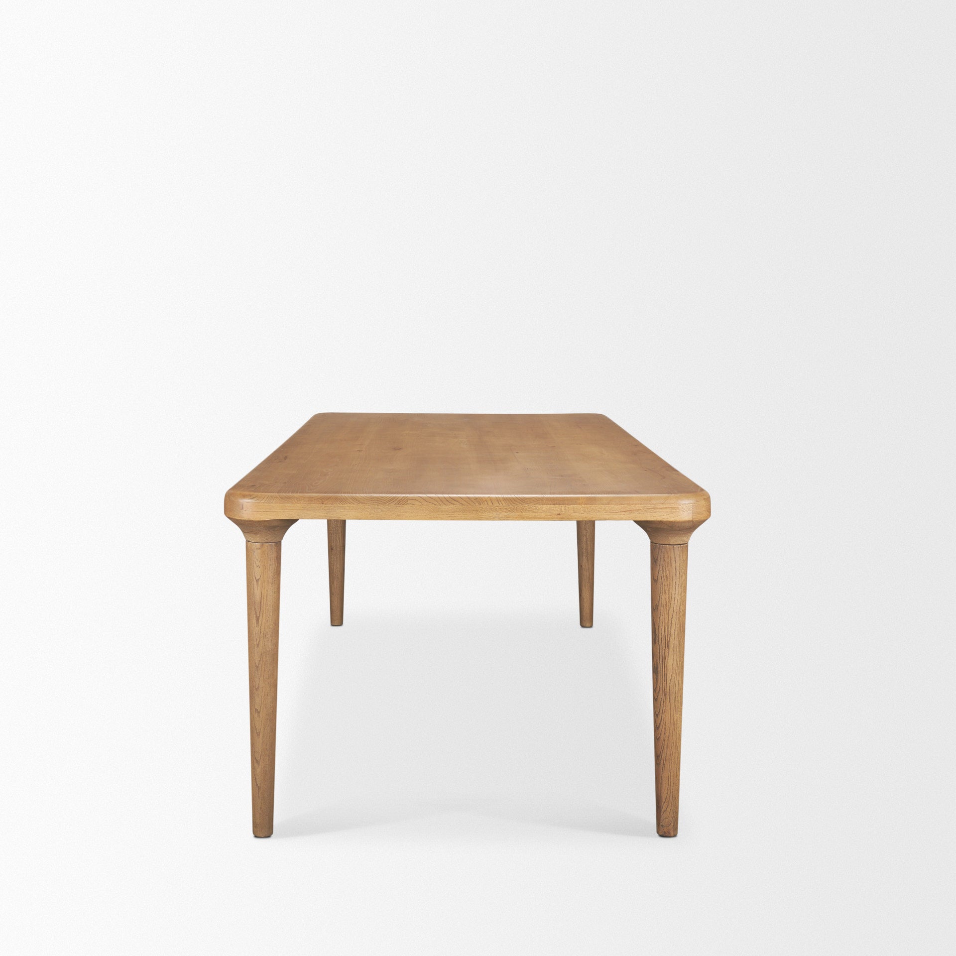 Suvan 84L Light Brown Rectangular Oak Wood Dining Table - Central Designs
