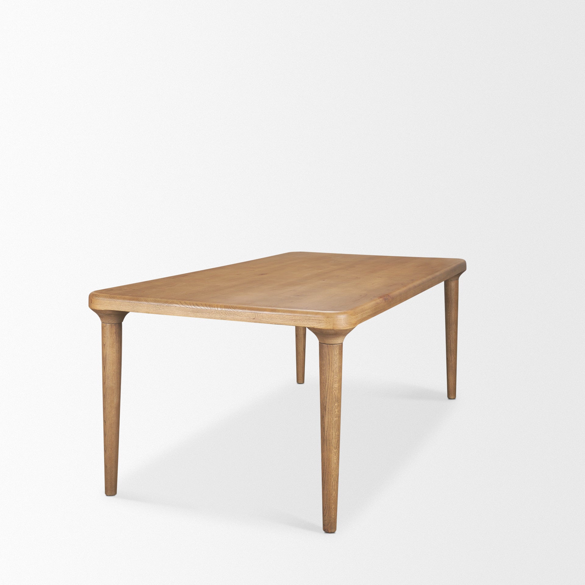 Suvan 84L Light Brown Rectangular Oak Wood Dining Table - Central Designs