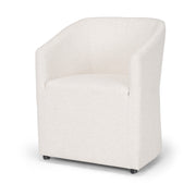 Sondra Oatmeal Performance Fabric Upholstered Club Dining Chair - Central Designs