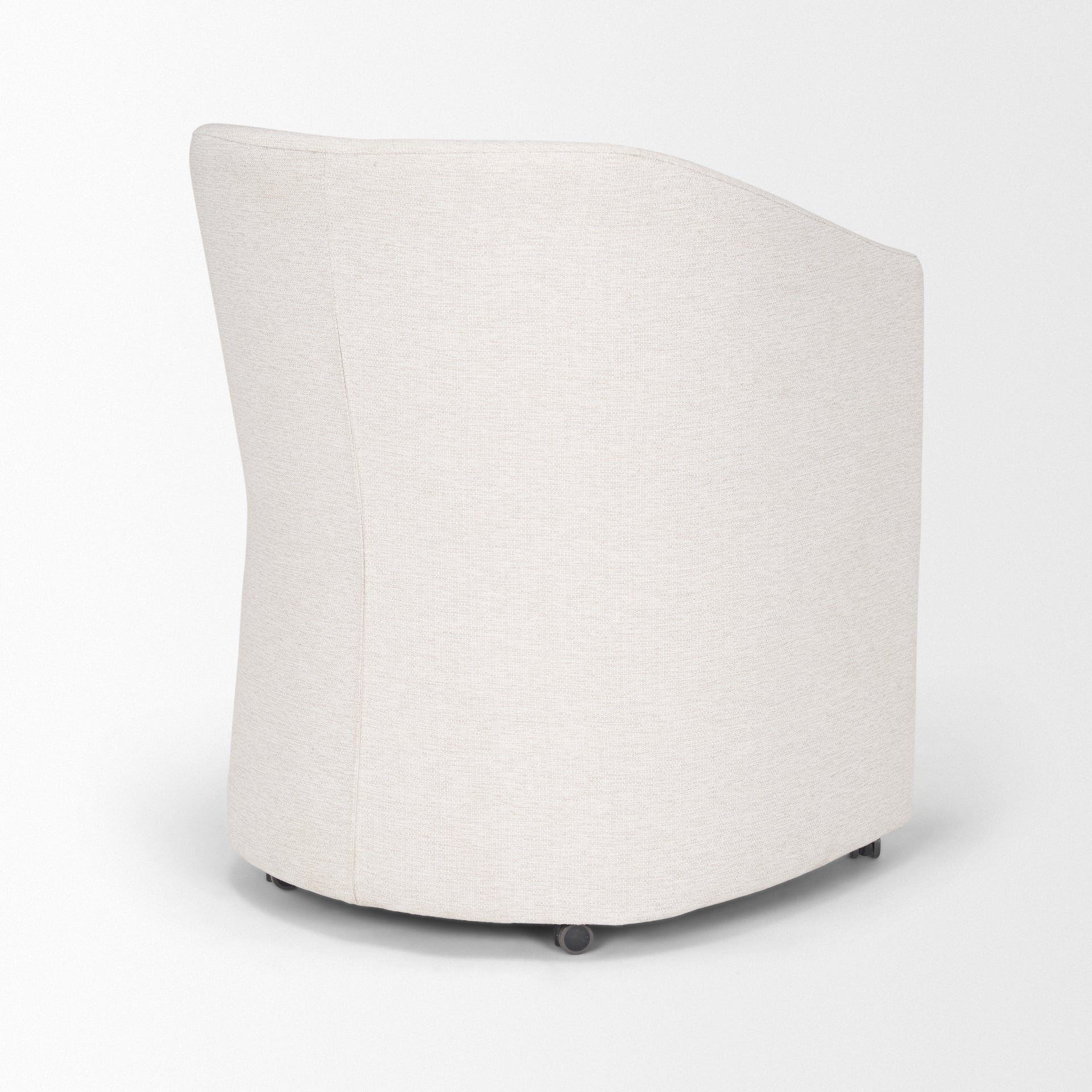 Sondra Oatmeal Performance Fabric Upholstered Club Dining Chair - Central Designs