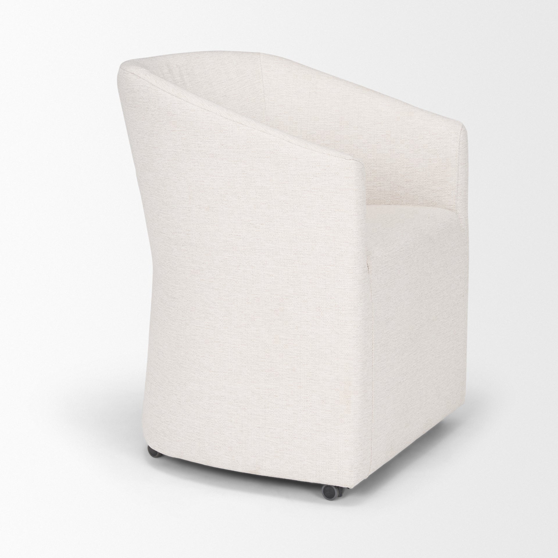 Sondra Oatmeal Performance Fabric Upholstered Club Dining Chair - Central Designs