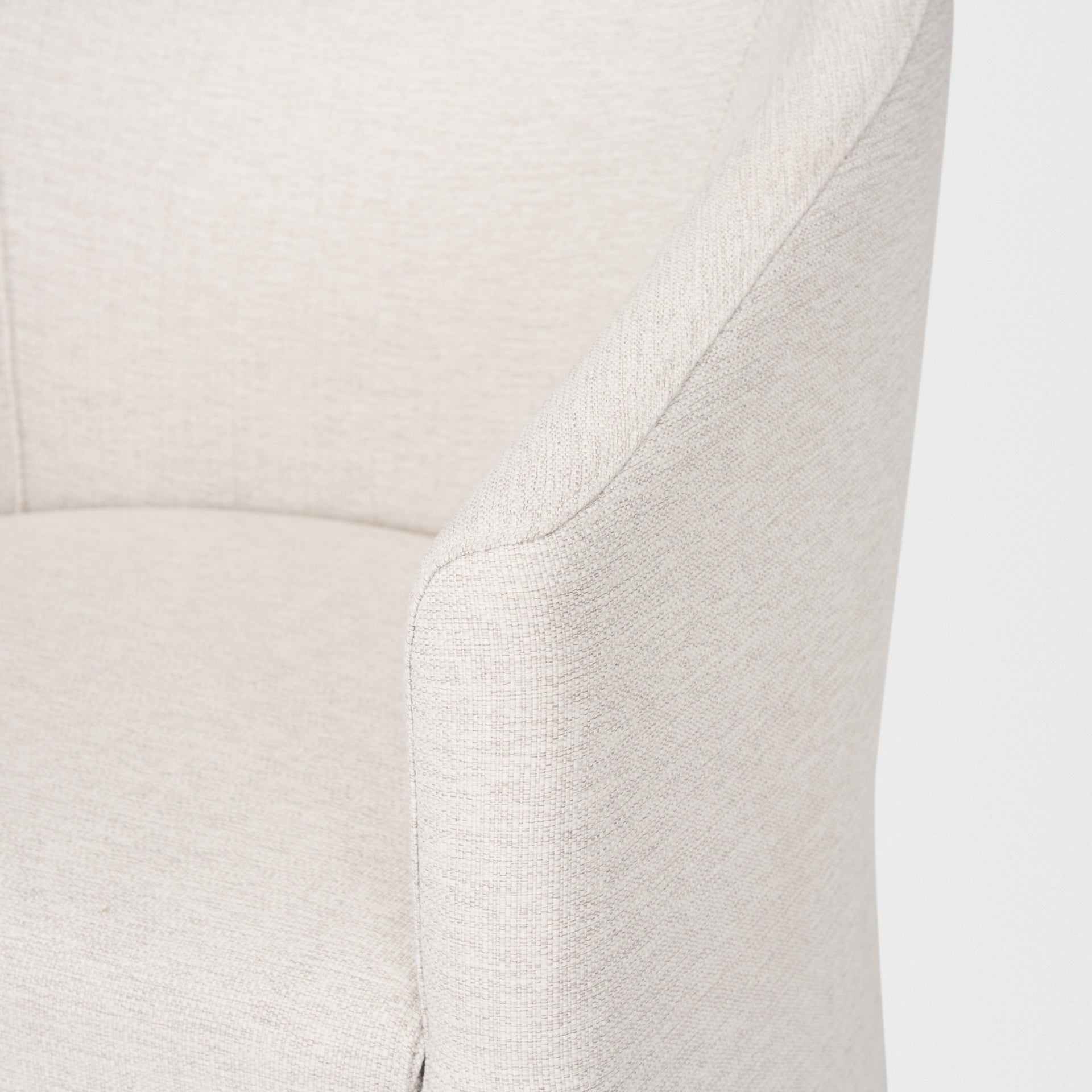 Sondra Oatmeal Performance Fabric Upholstered Club Dining Chair - Central Designs
