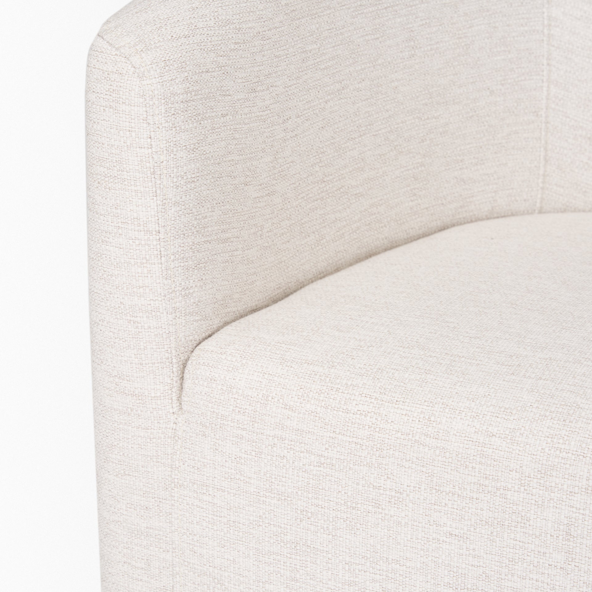 Sondra Oatmeal Performance Fabric Upholstered Club Dining Chair - Central Designs