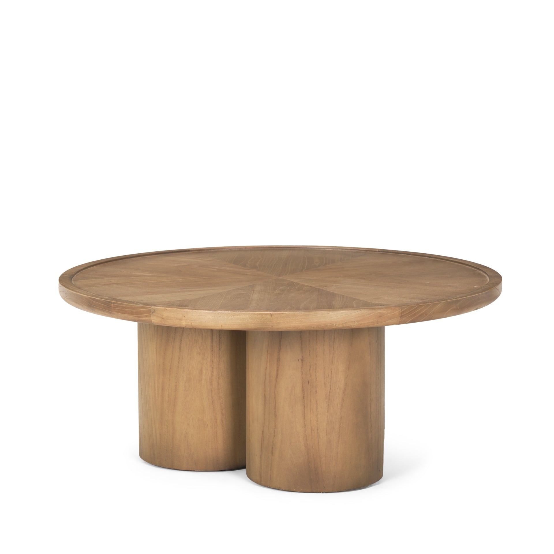Tavi Medium Brown Round Coffee Table - Central Designs