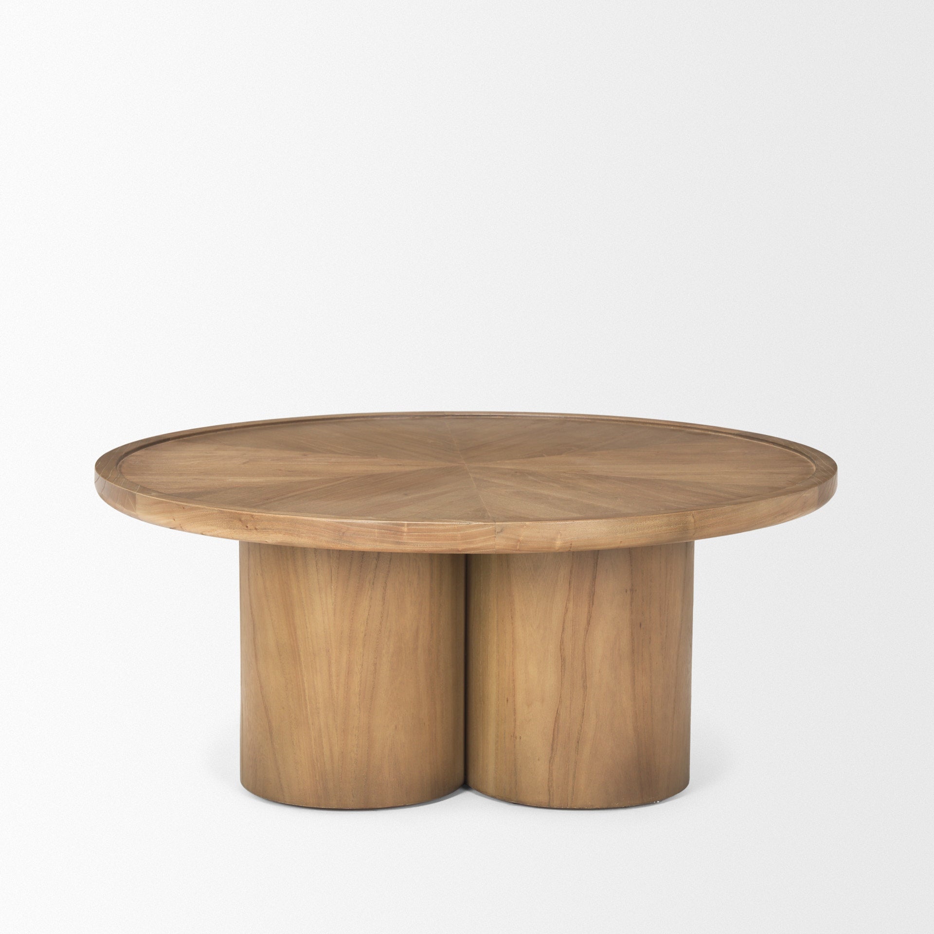 Tavi Medium Brown Round Coffee Table - Central Designs