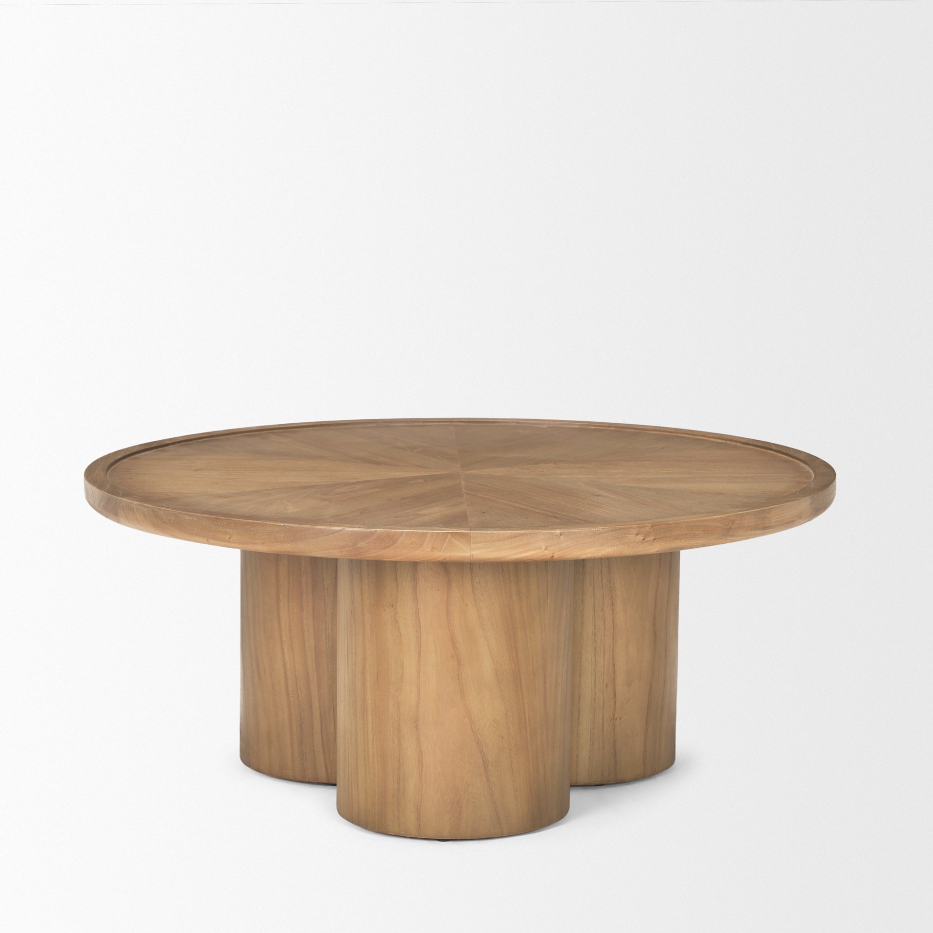 Tavi Medium Brown Round Coffee Table - Central Designs