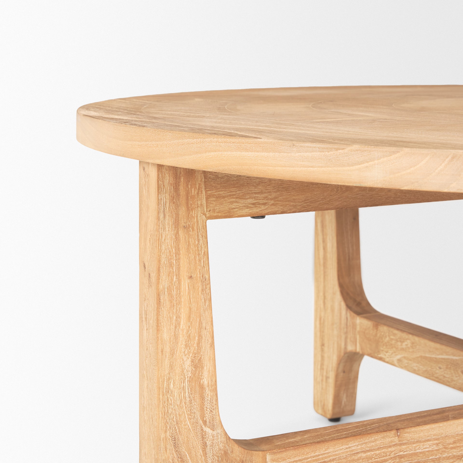 Taylin Light Brown Wood Round Coffee Table - Central Designs