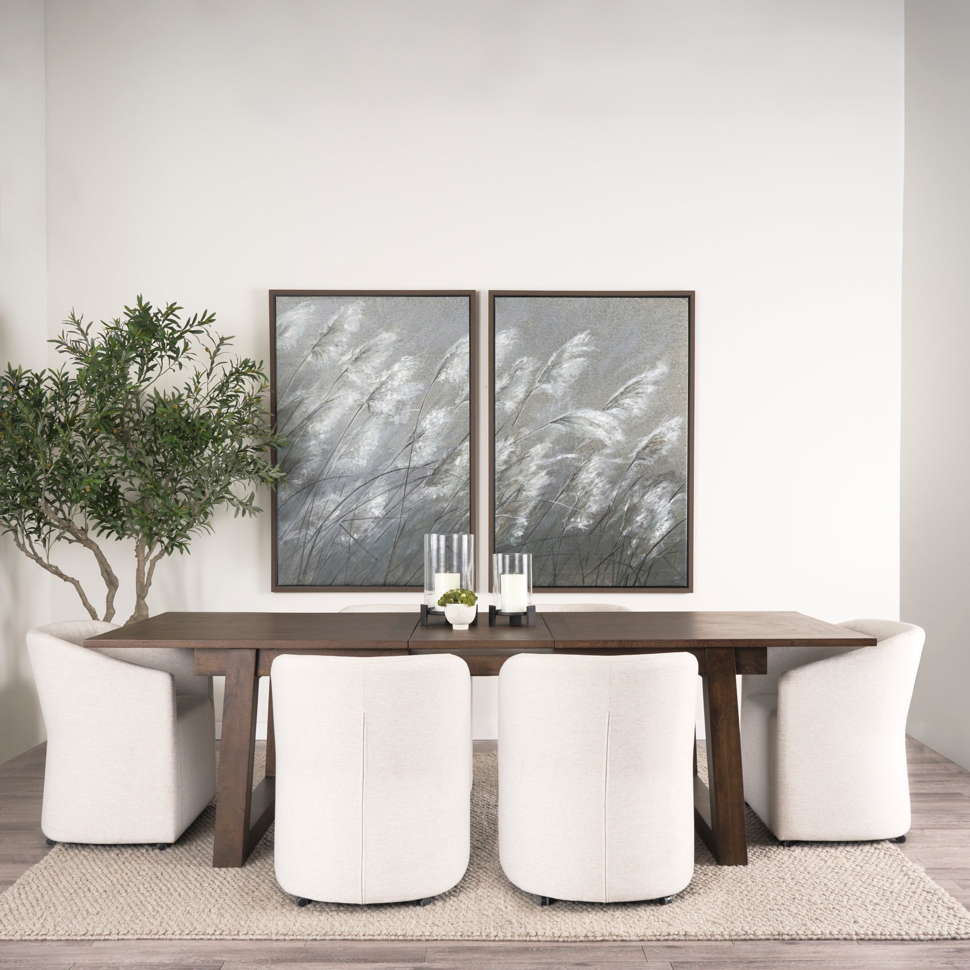 Sondra Oatmeal Performance Fabric Upholstered Club Dining Chair - Central Designs