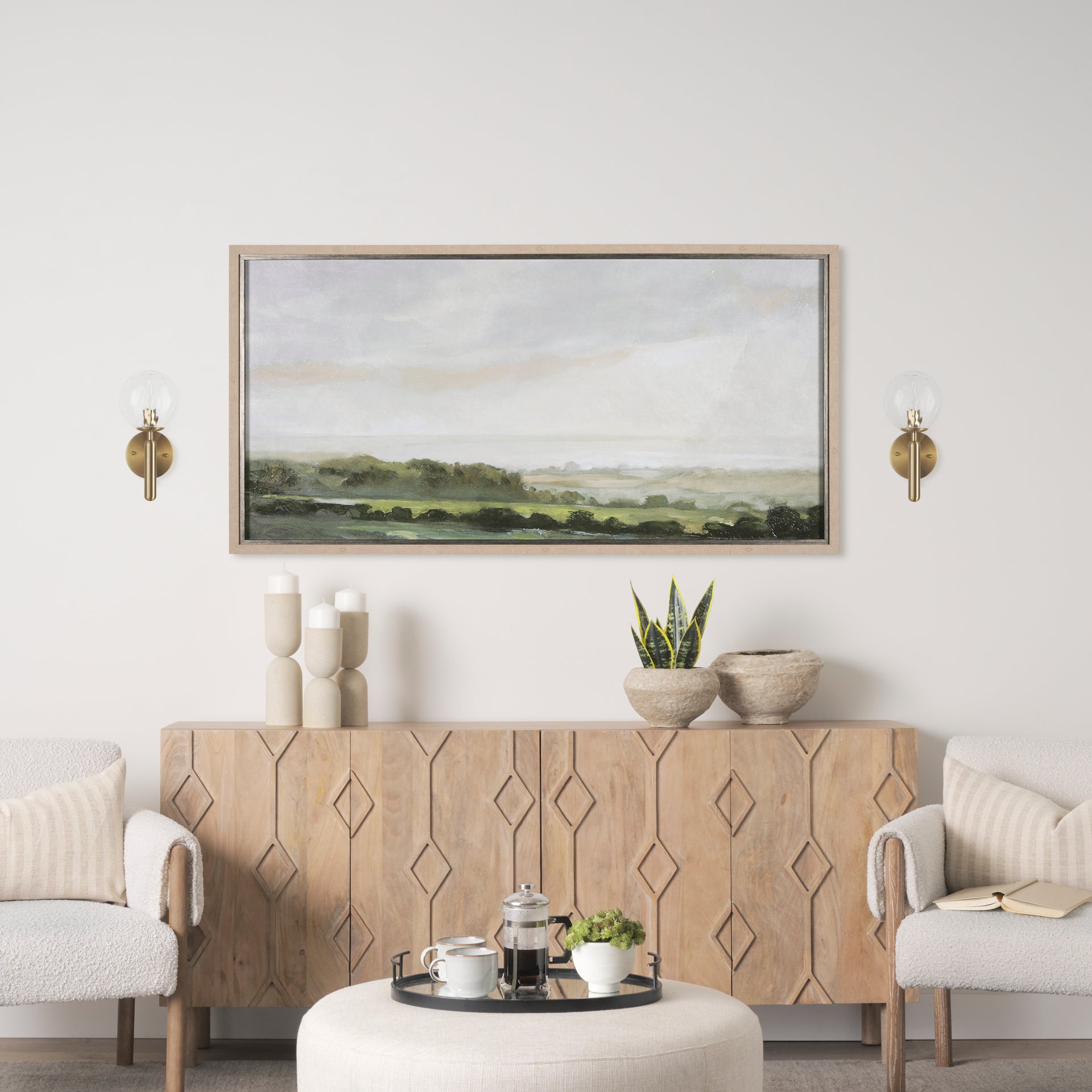 Britton Gold Metal w/ Clear Glass Globe 1 - Light Wall Sconce - Central Designs