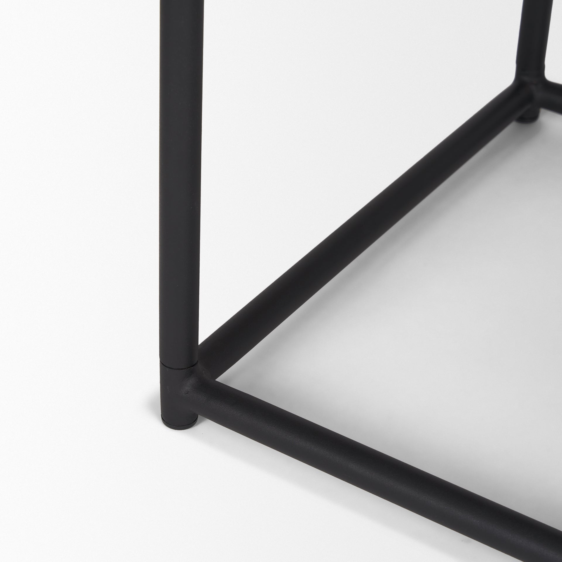 Taniel Brown Leather w/ Black Metal Stool - Central Designs