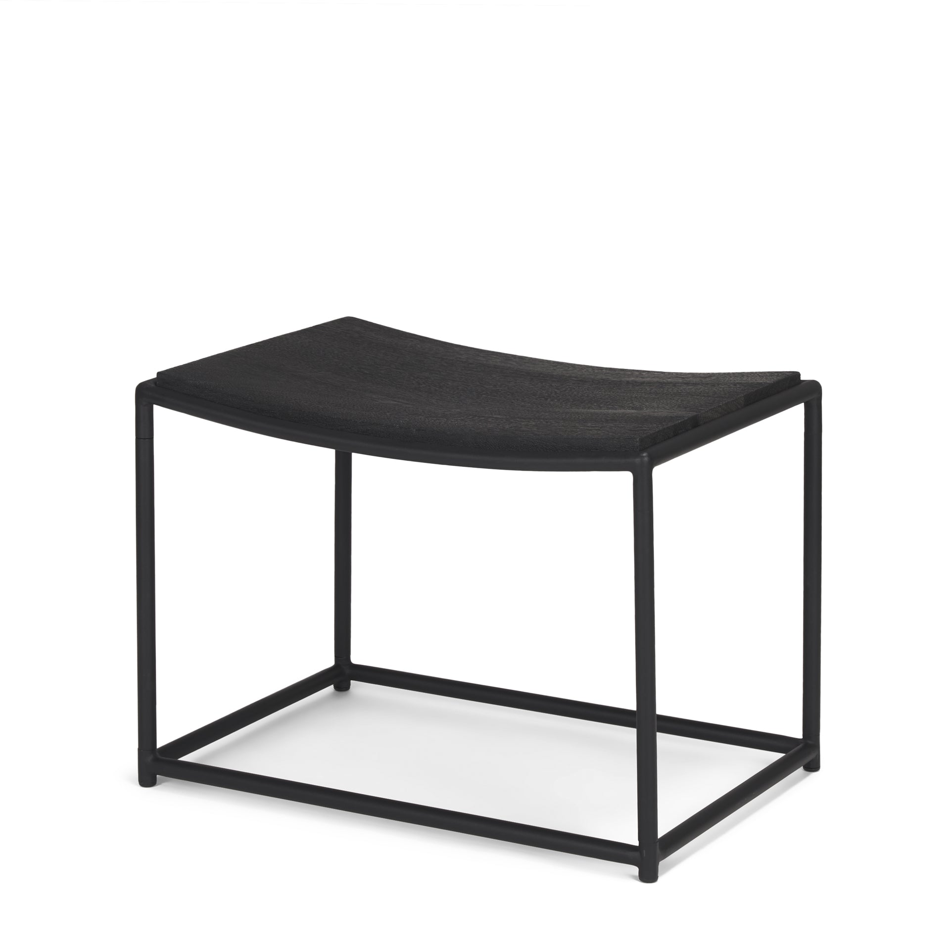 Taniel Textured Black Wood w/ Black Metal Stool - Central Designs