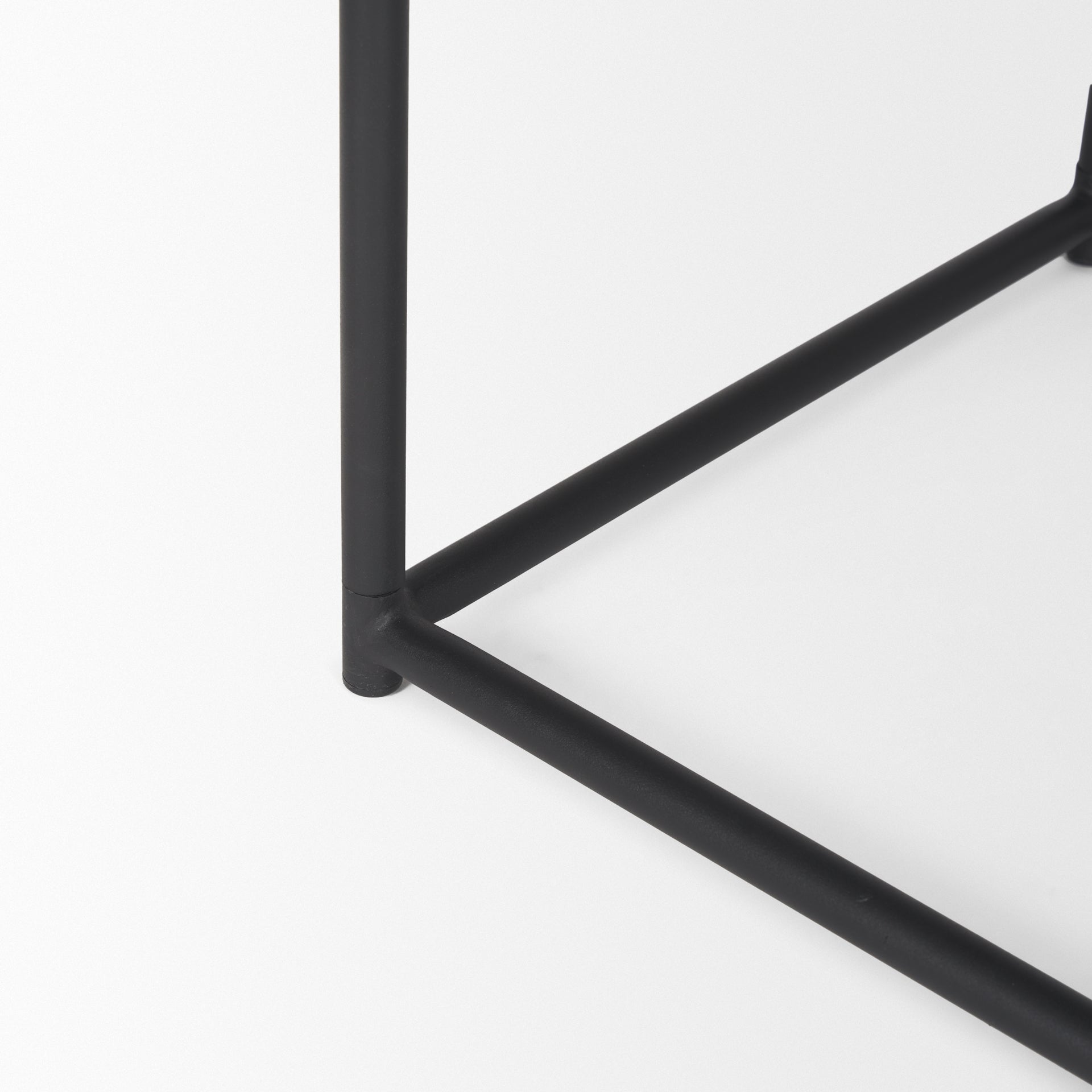 Taniel Textured Black Wood w/ Black Metal Stool - Central Designs