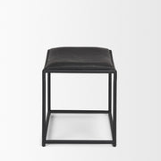 Taniel Black Leather w/ Black Metal Stool - Central Designs