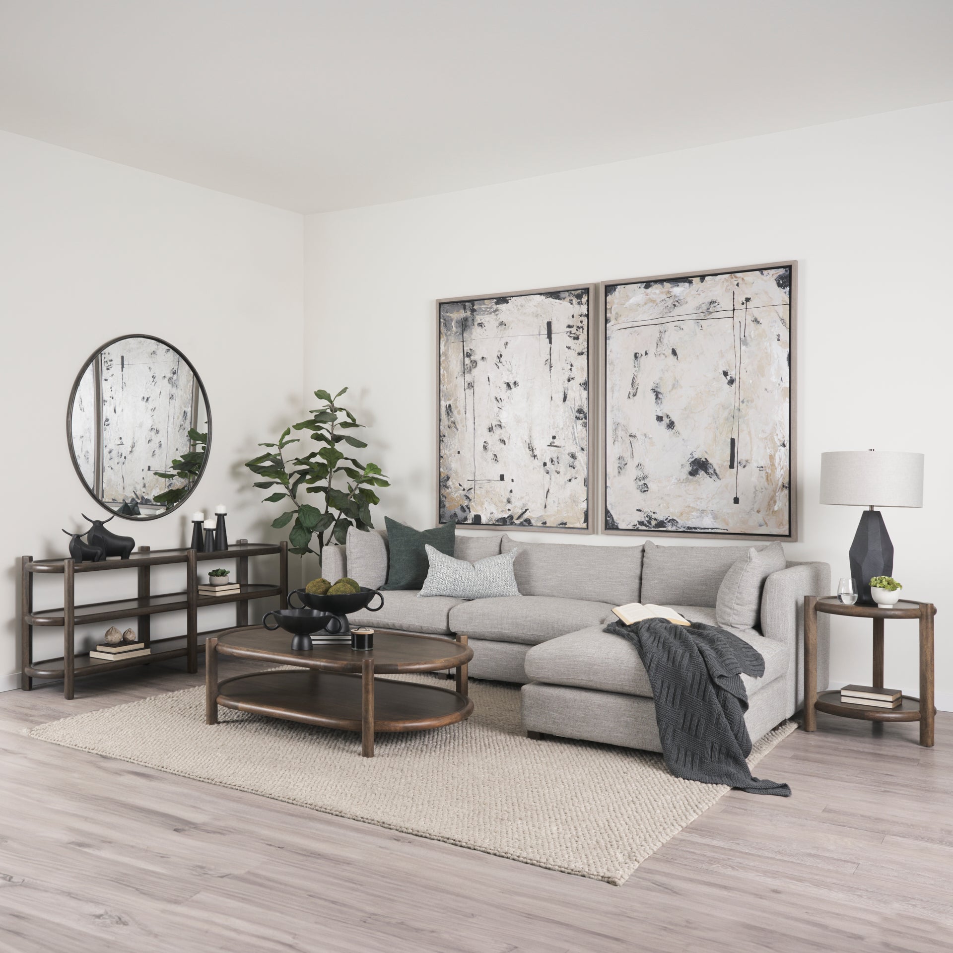 Halston Arm Pillow Light Gray Performance Fabric - Central Designs