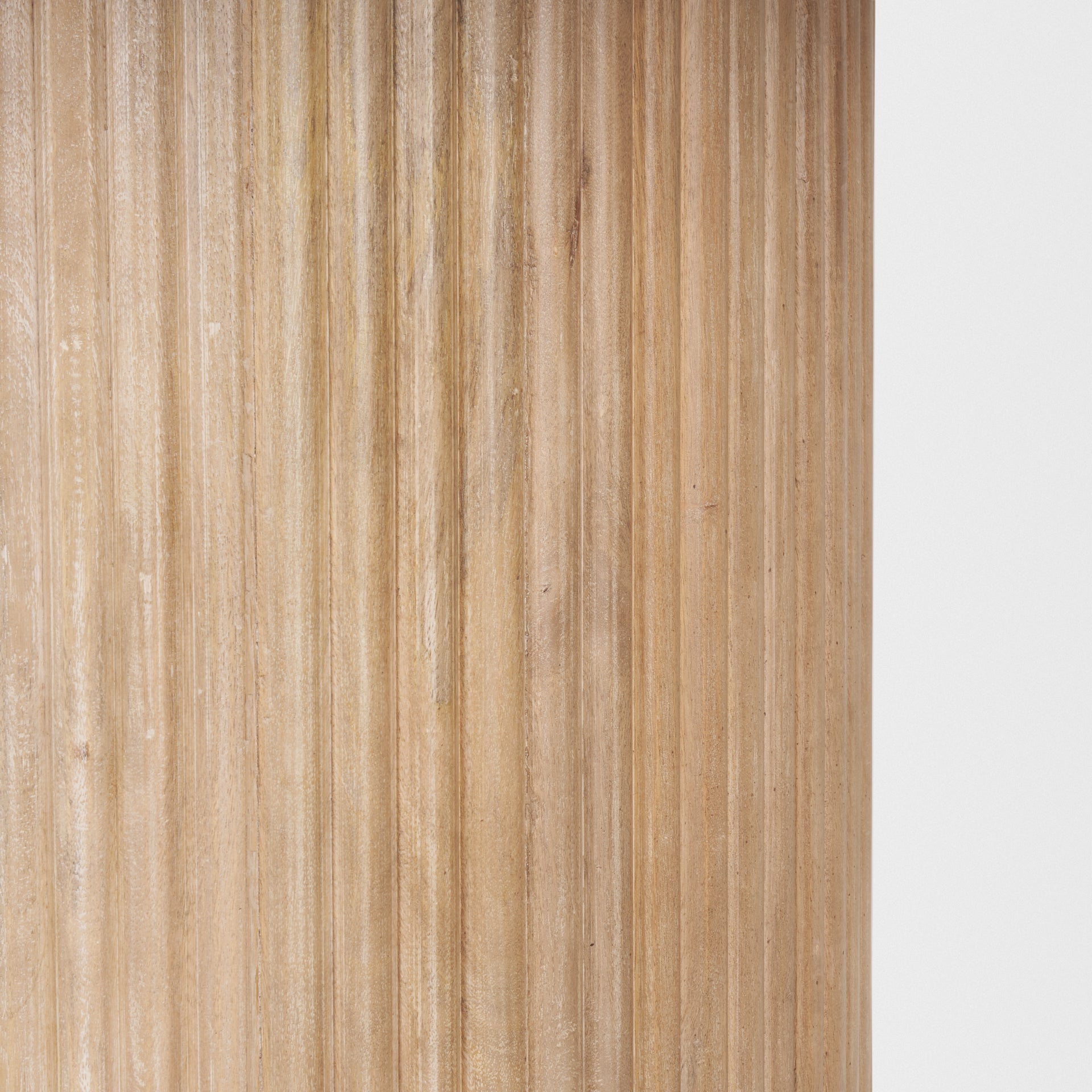 Terra 60L x 60W x 30H Light Brown Wood Round Fluted Dining Table - Central Designs