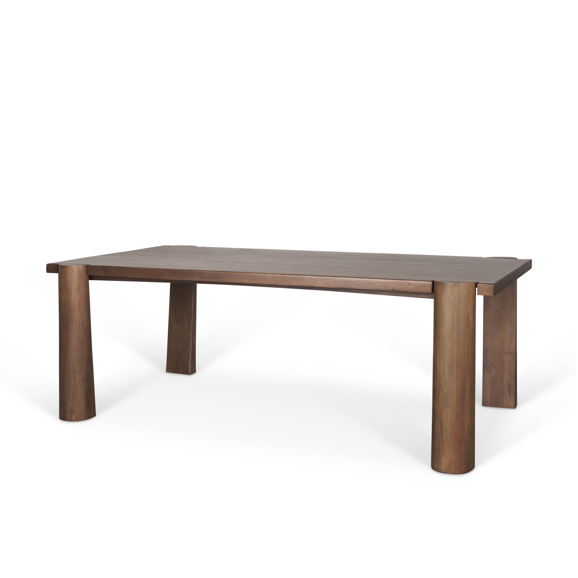 Tammar Rectangular Brown Wood w/ Tapered Legs Dining Table - Central Designs