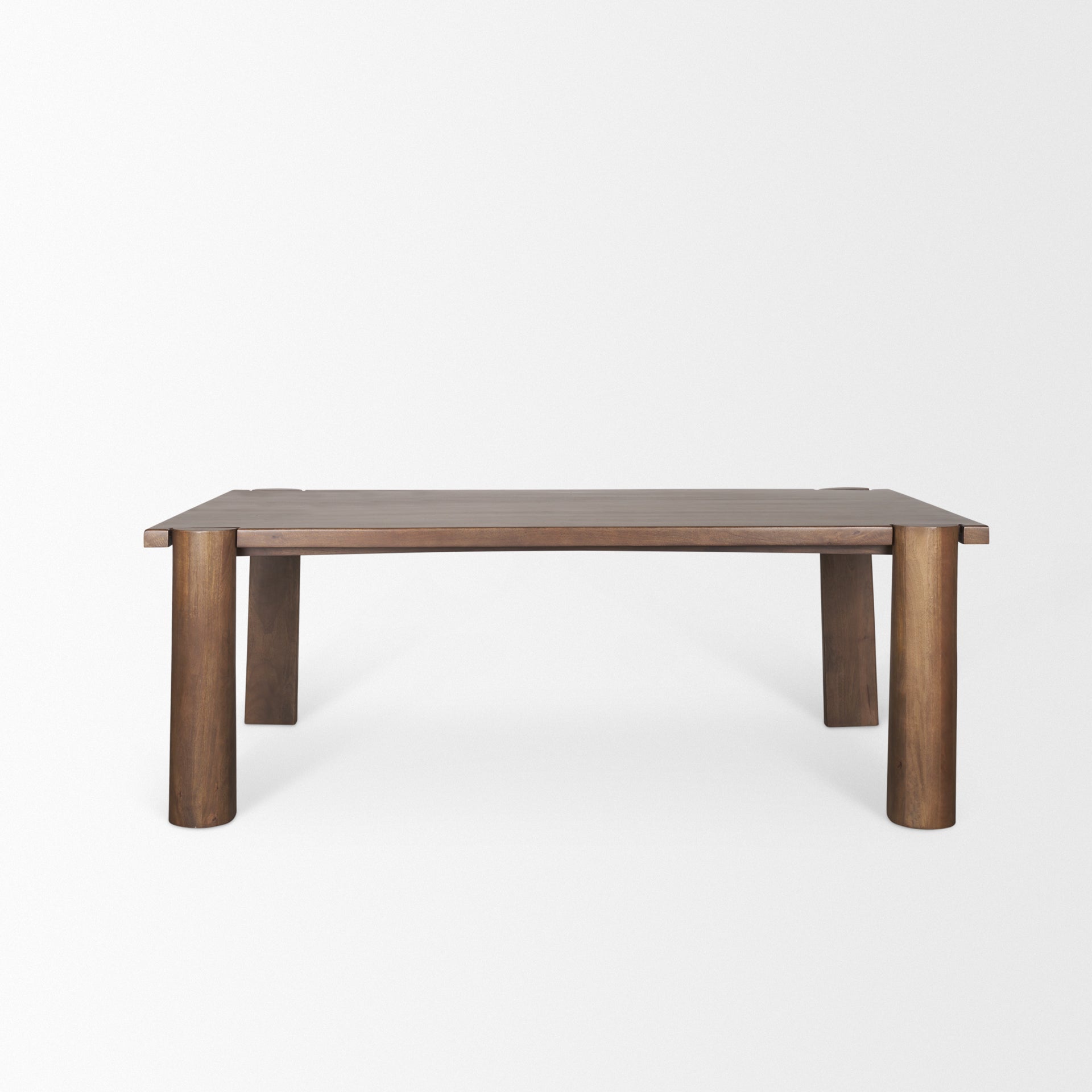 Tammar Rectangular Brown Wood w/ Tapered Legs Dining Table - Central Designs