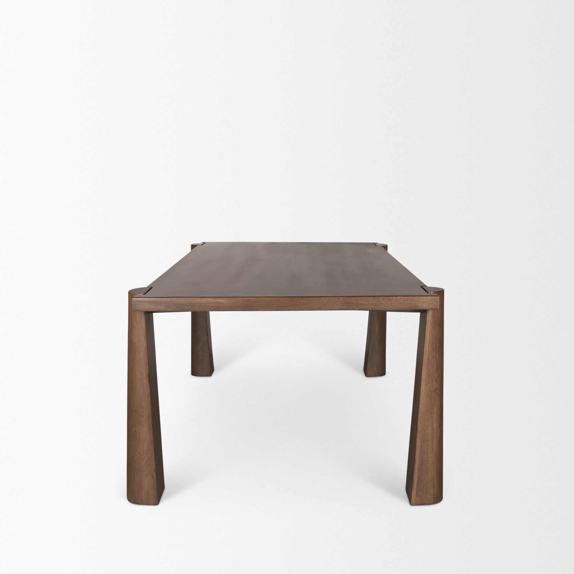 Tammar Rectangular Brown Wood w/ Tapered Legs Dining Table - Central Designs
