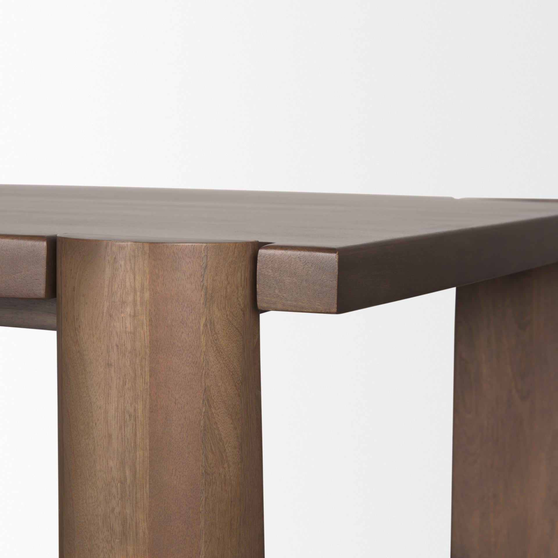 Tammar Rectangular Brown Wood w/ Tapered Legs Dining Table - Central Designs