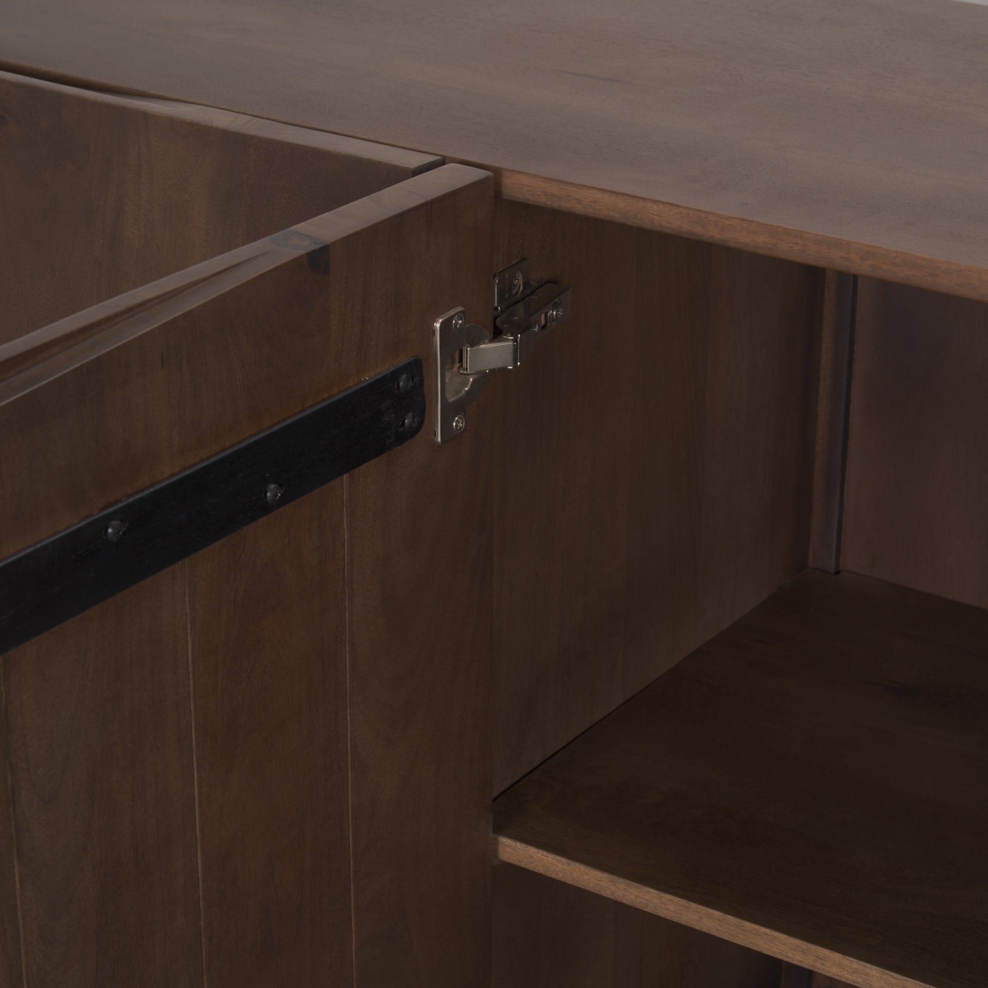 Tammar Brown Wood 4 - Door Sideboard - Central Designs