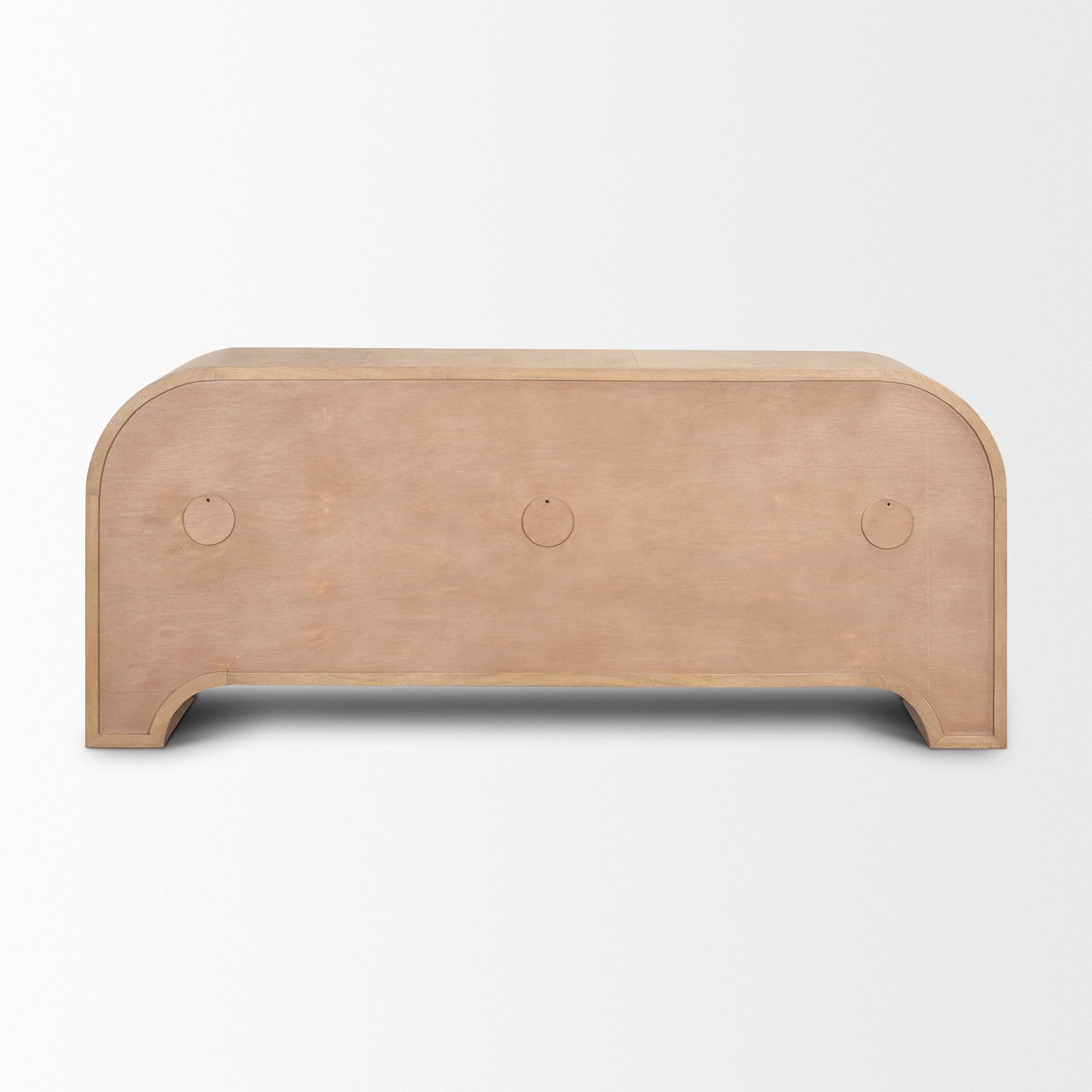 Sorina Reverse Fluted Light Brown Wood Sideboard - Central Designs