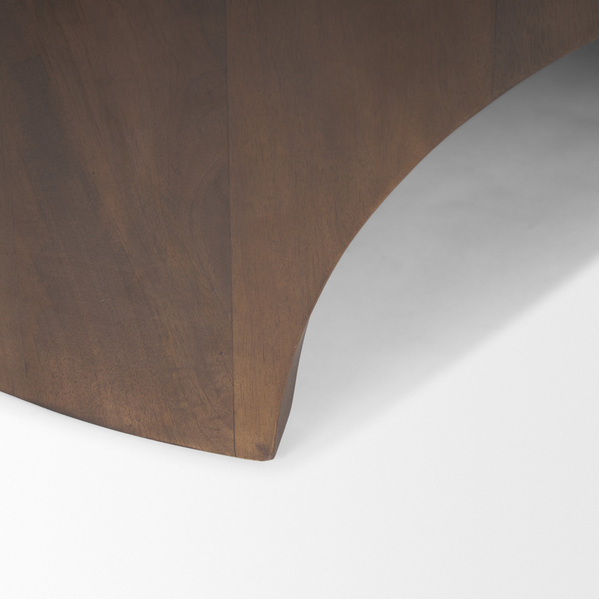 Shima Round Dark Brown Wood W/Arched Legs Coffee Table - Central Designs