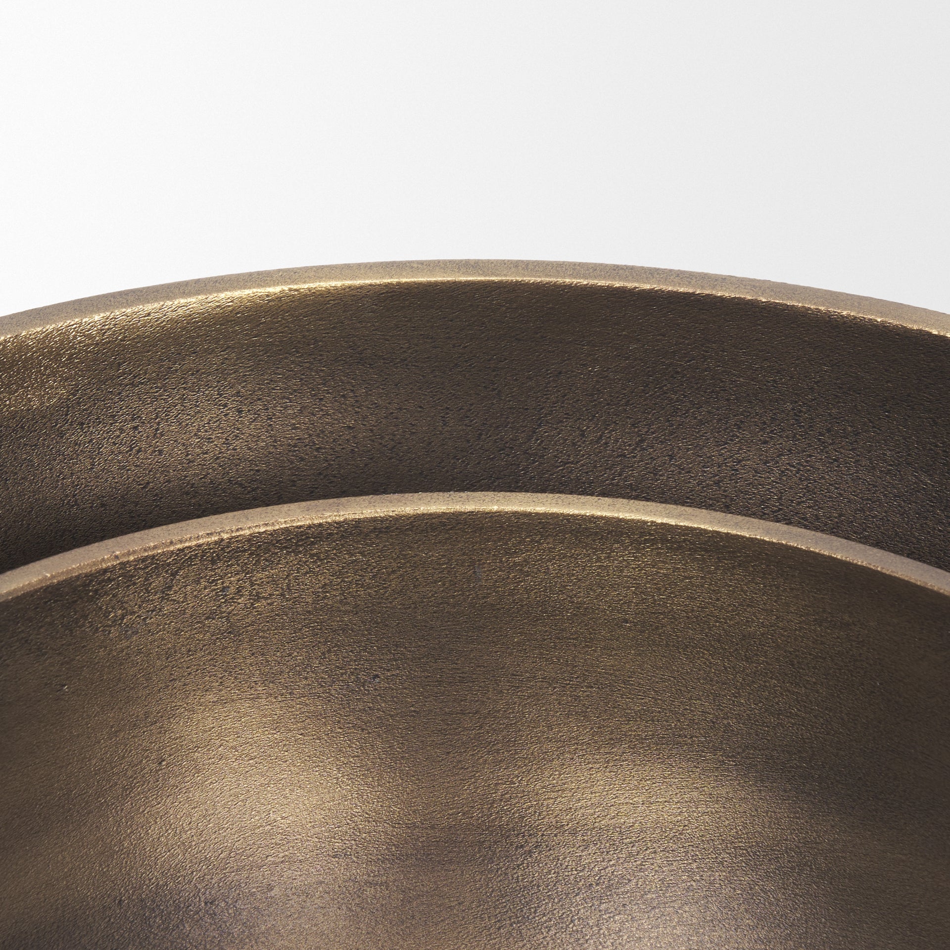 Tomiko Decorative Brass Finished Cast Aluminum Round Bowls - Central Designs