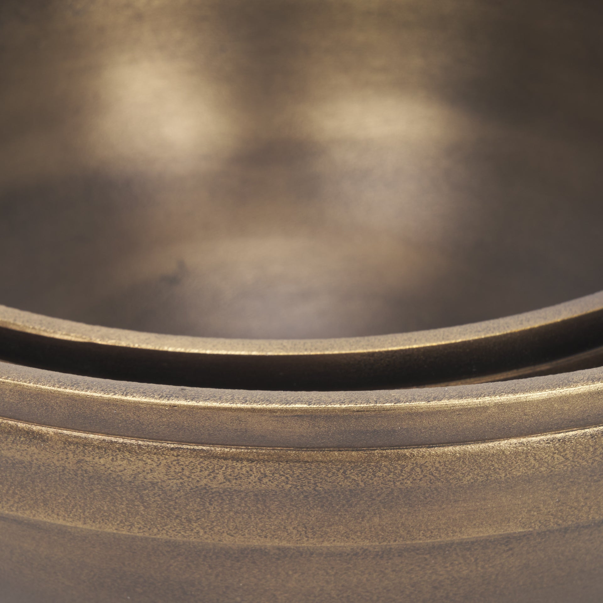 Tomiko Decorative Brass Finished Cast Aluminum Round Bowls - Central Designs