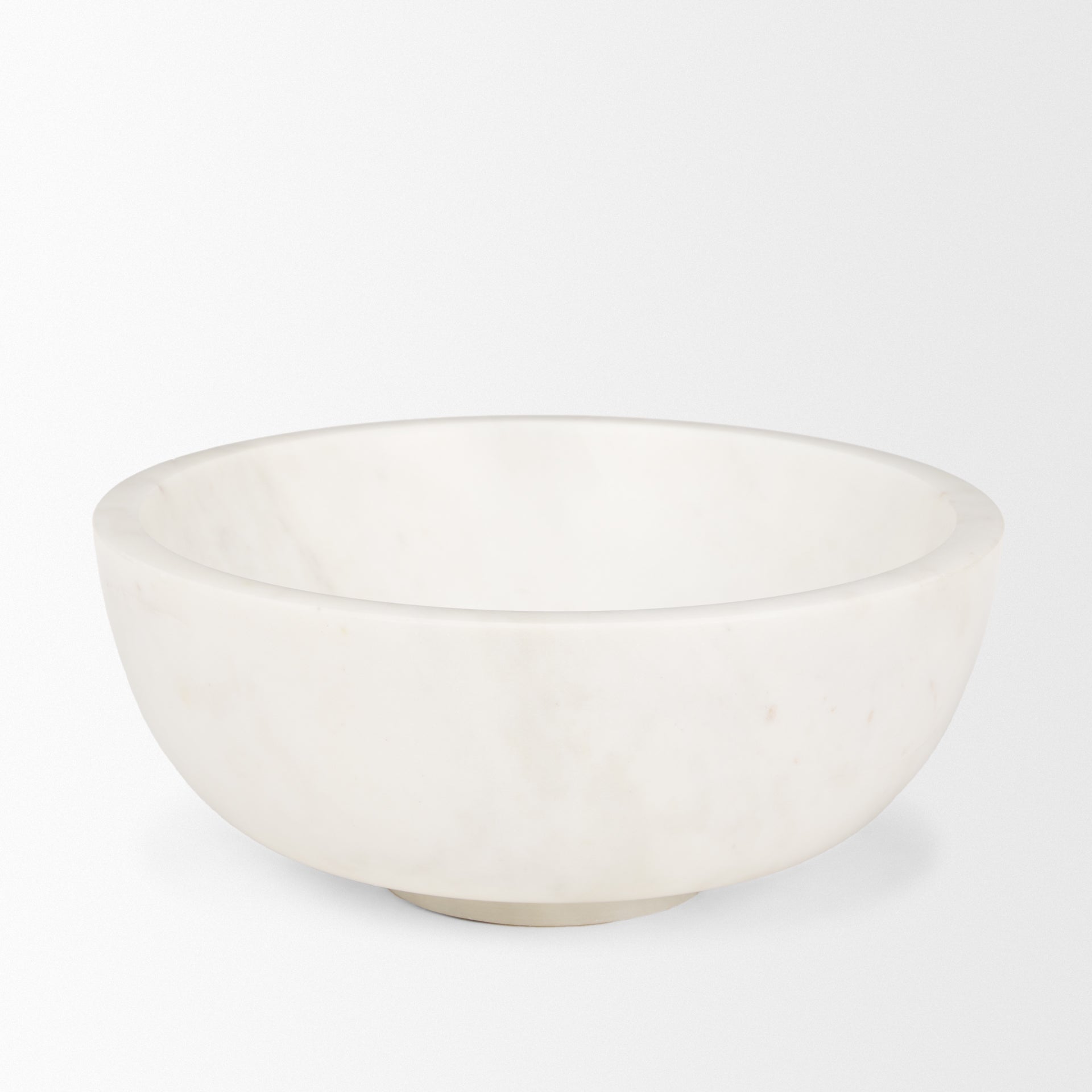 Katora Large Premium Solid White Marble Bowl