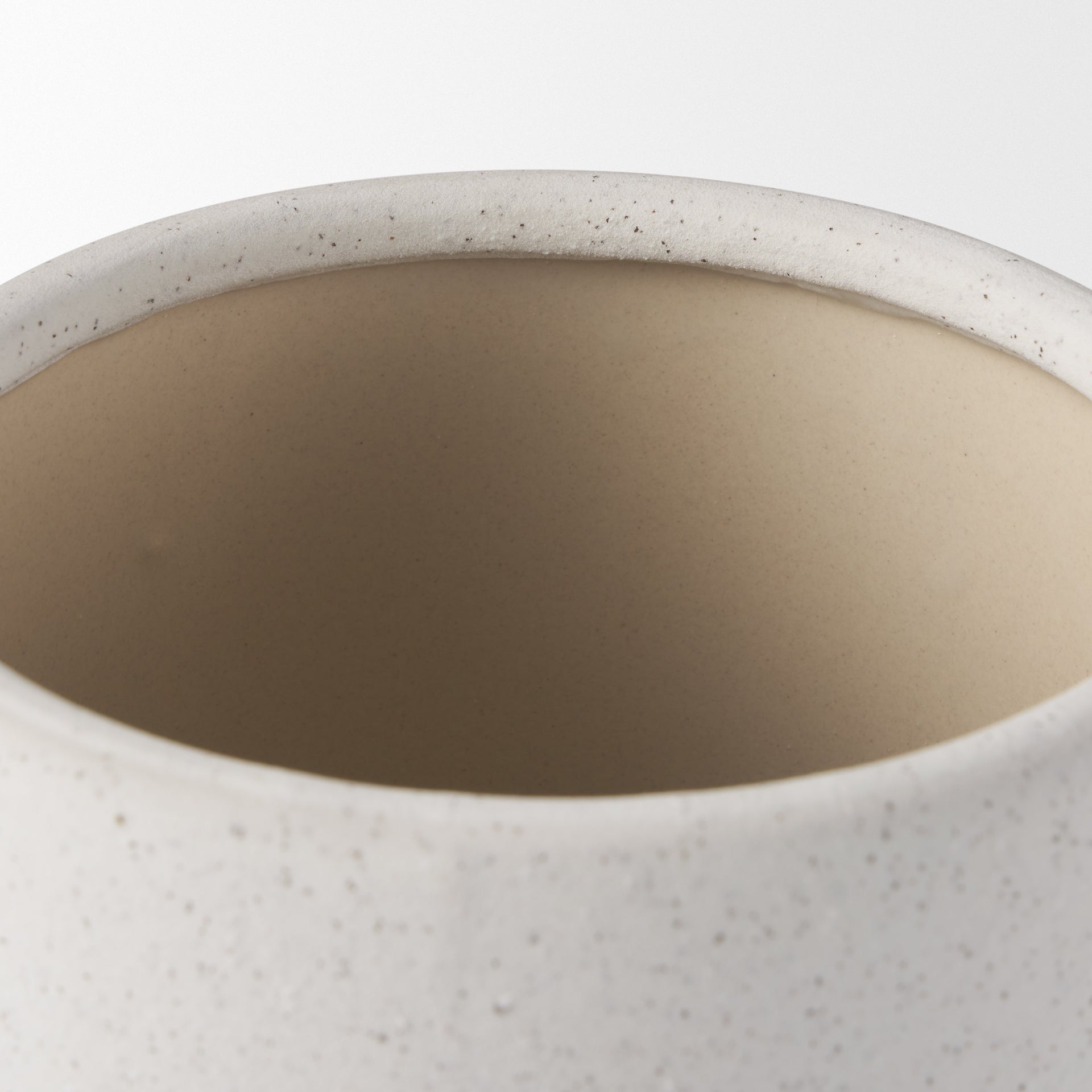 Dylan Small Textured Off White w/ Handles Ceramic Vase - Central Designs