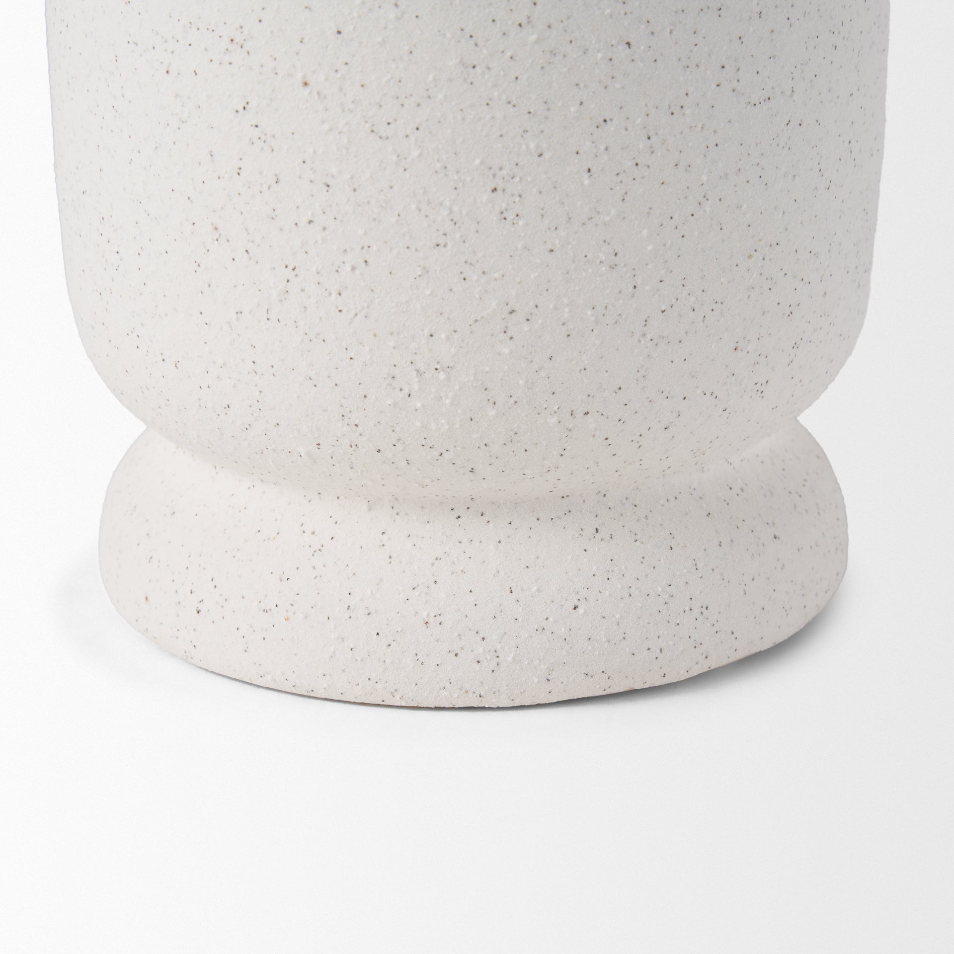 Dylan Small Textured Off White w/ Handles Ceramic Vase - Central Designs
