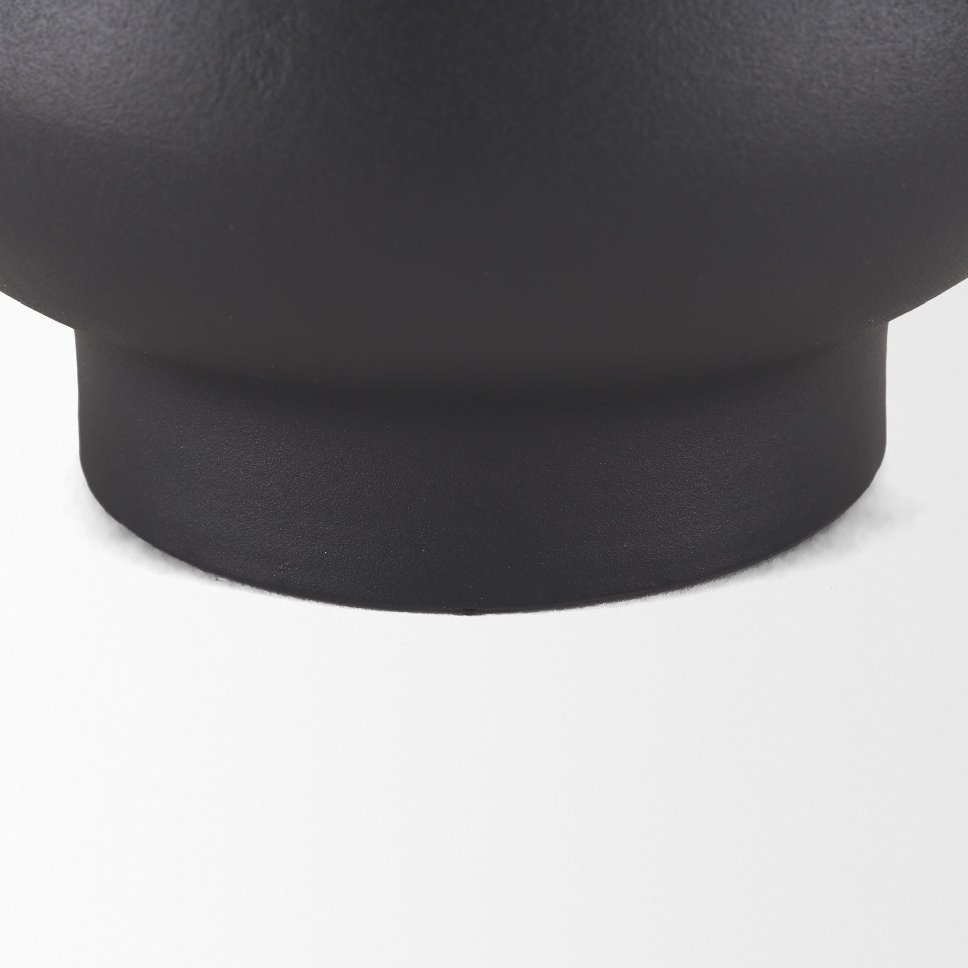 Tasya Small Matte Black Metal Vase - Central Designs