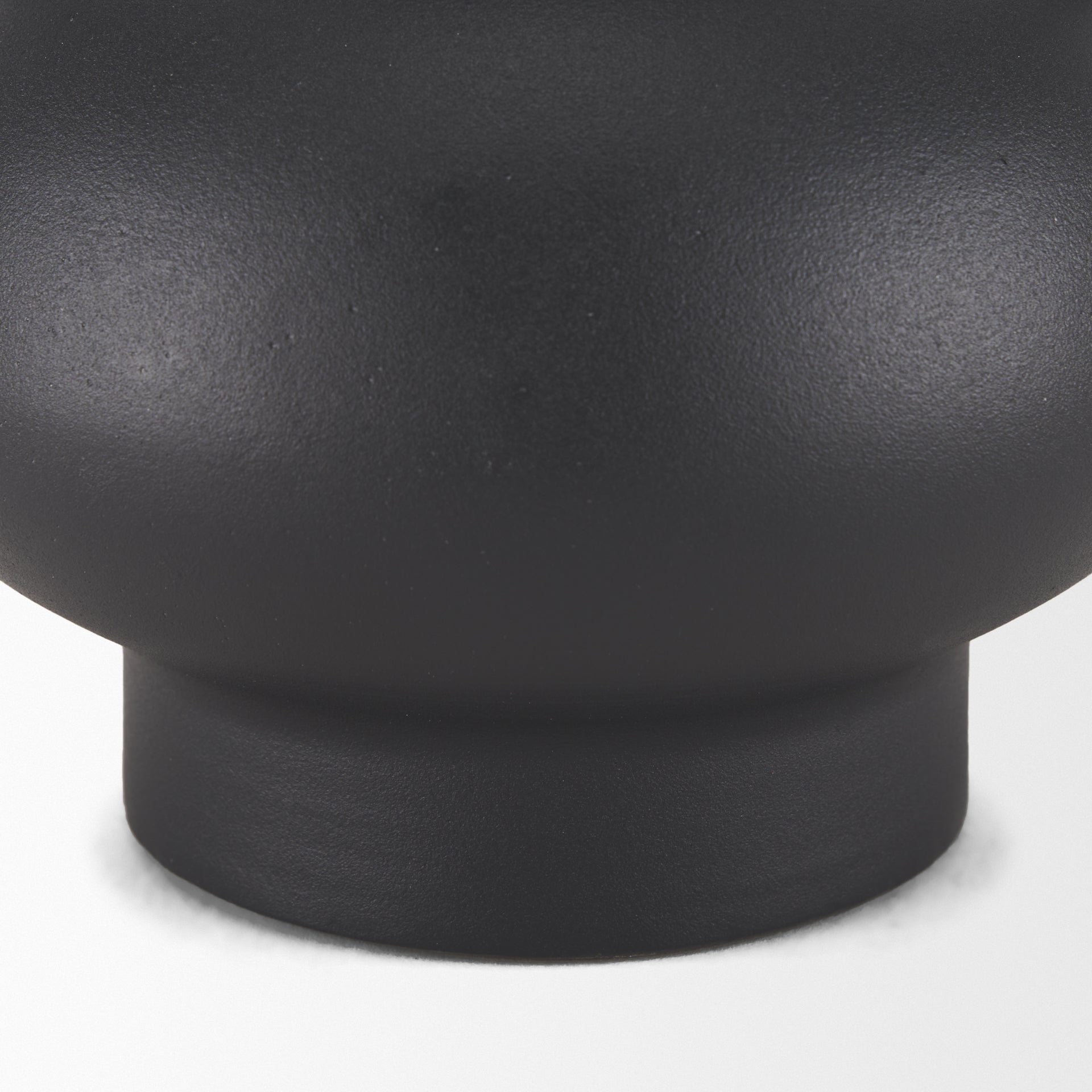Tasya Large Matte Black w/ Handles Metal Vase - Central Designs