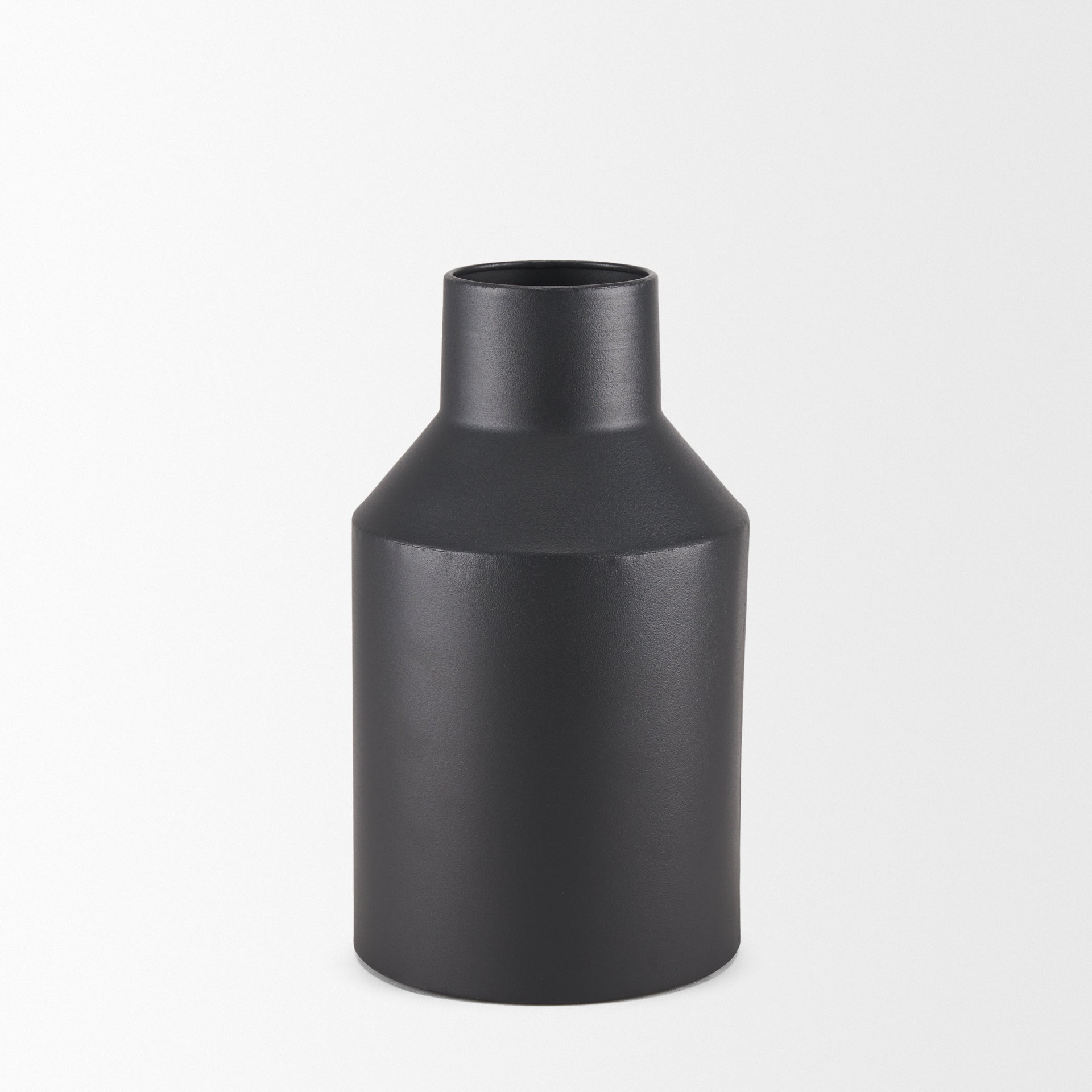 Tosca Small Matte Black Metal Vase - Central Designs