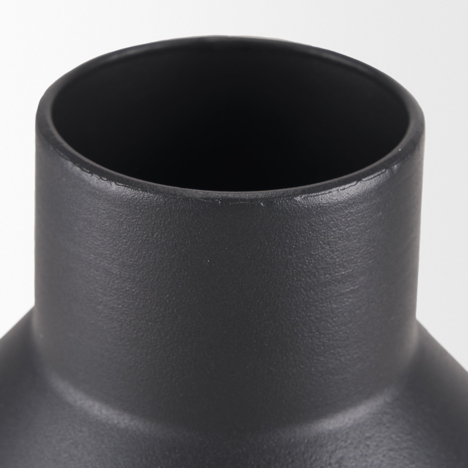Tosca Small Matte Black Metal Vase - Central Designs