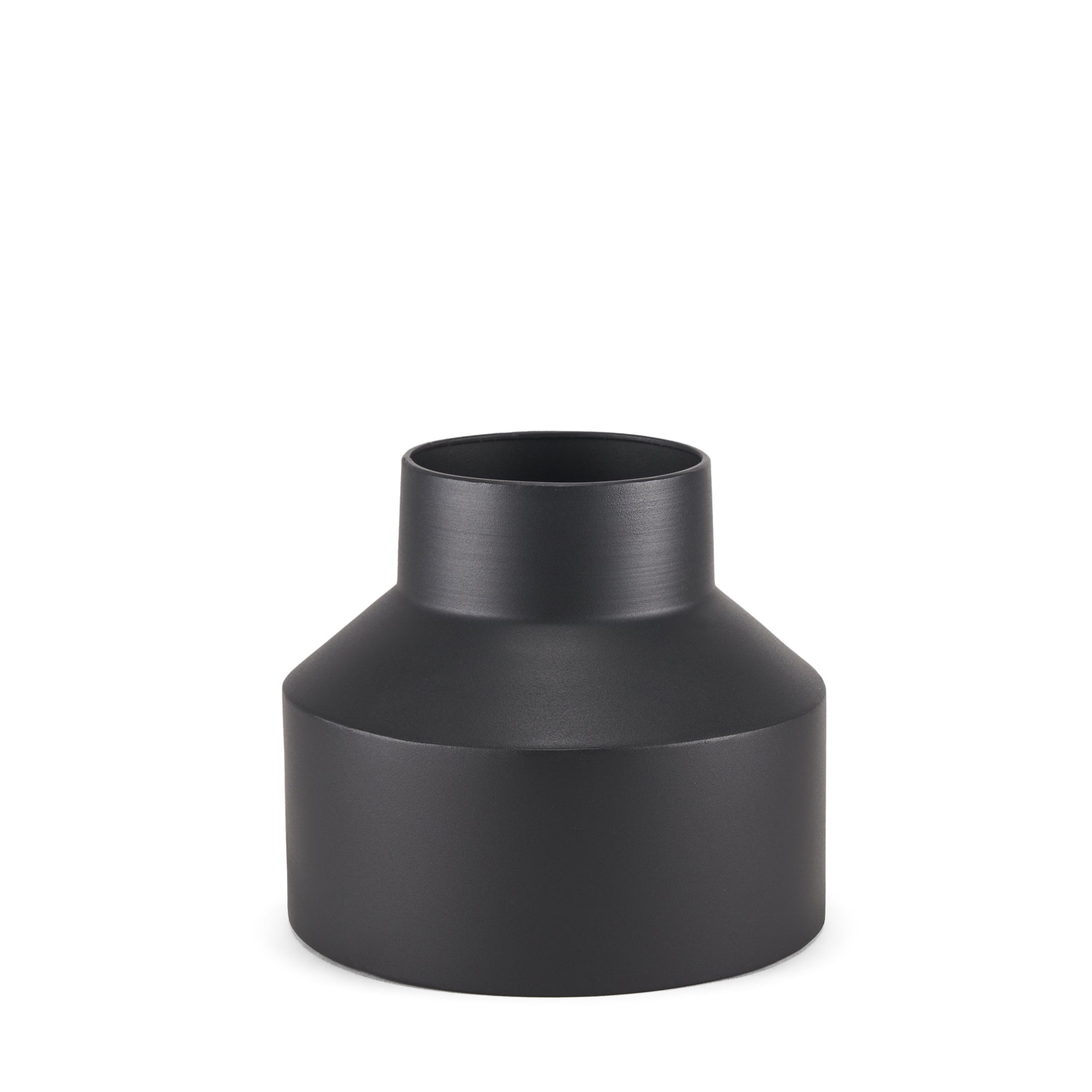 Tosca Medium Matte Black Metal Vase - Central Designs