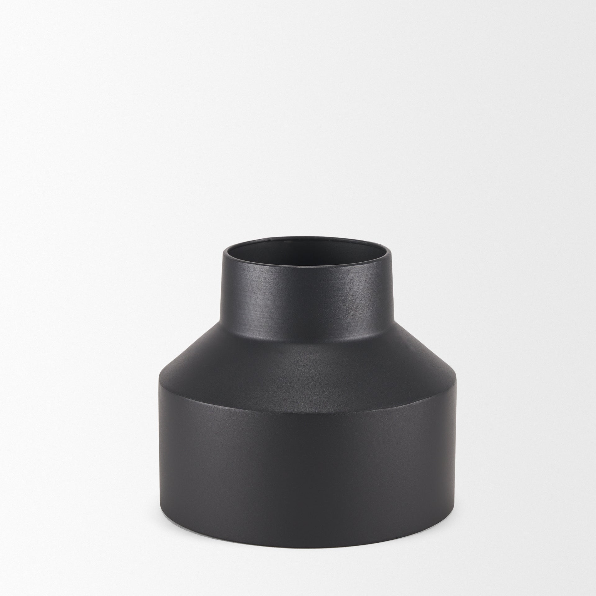 Tosca Medium Matte Black Metal Vase - Central Designs