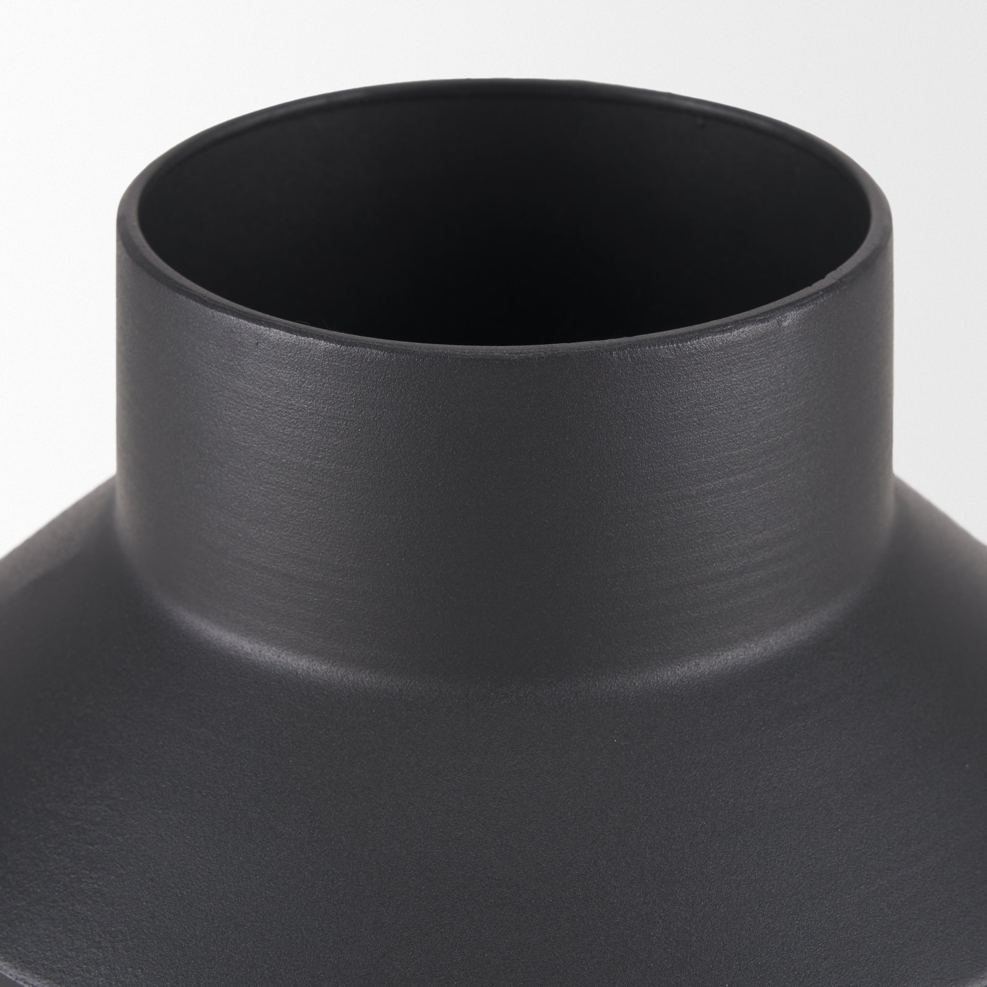 Tosca Medium Matte Black Metal Vase - Central Designs