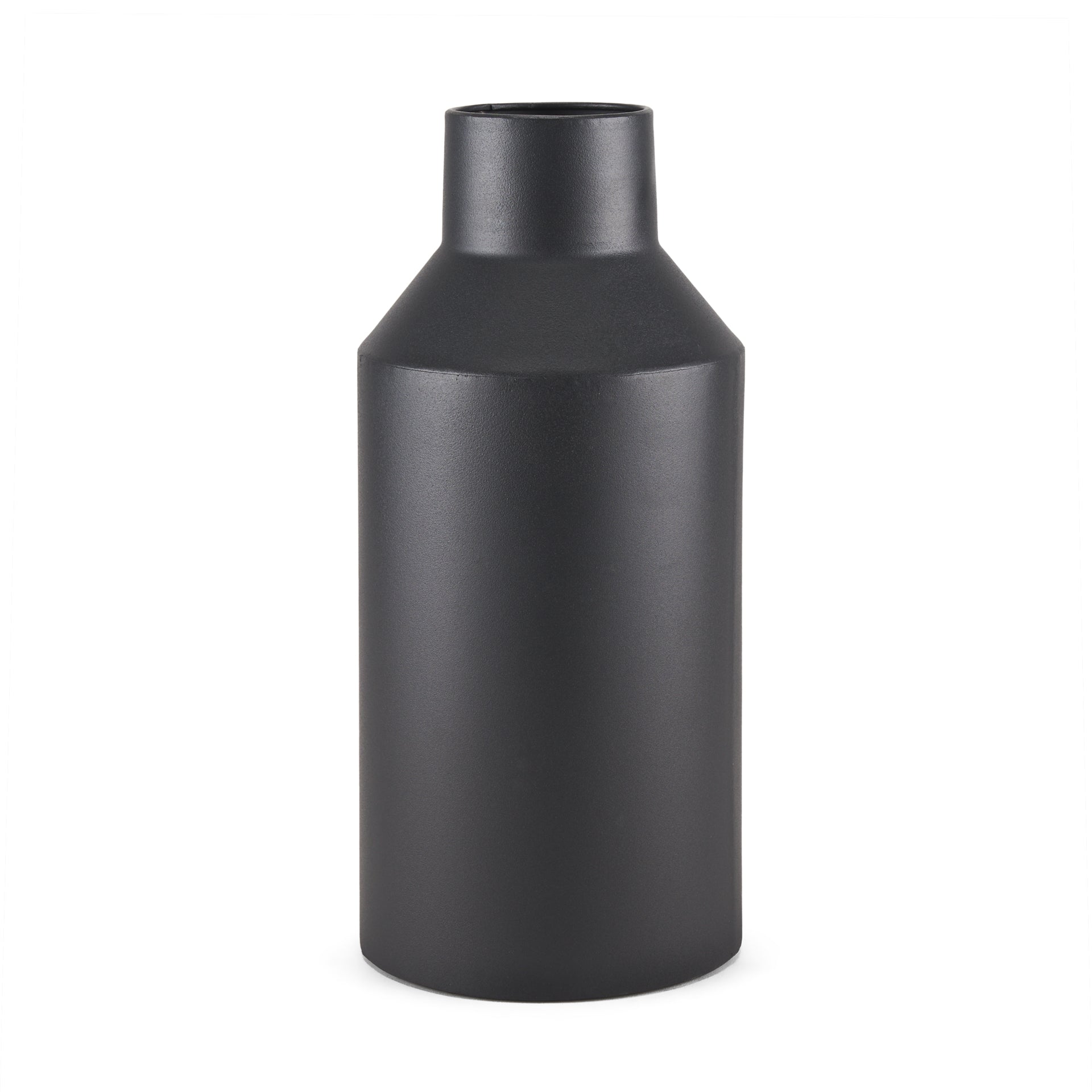 Tosca Tall Matte Black Metal Vase - Central Designs