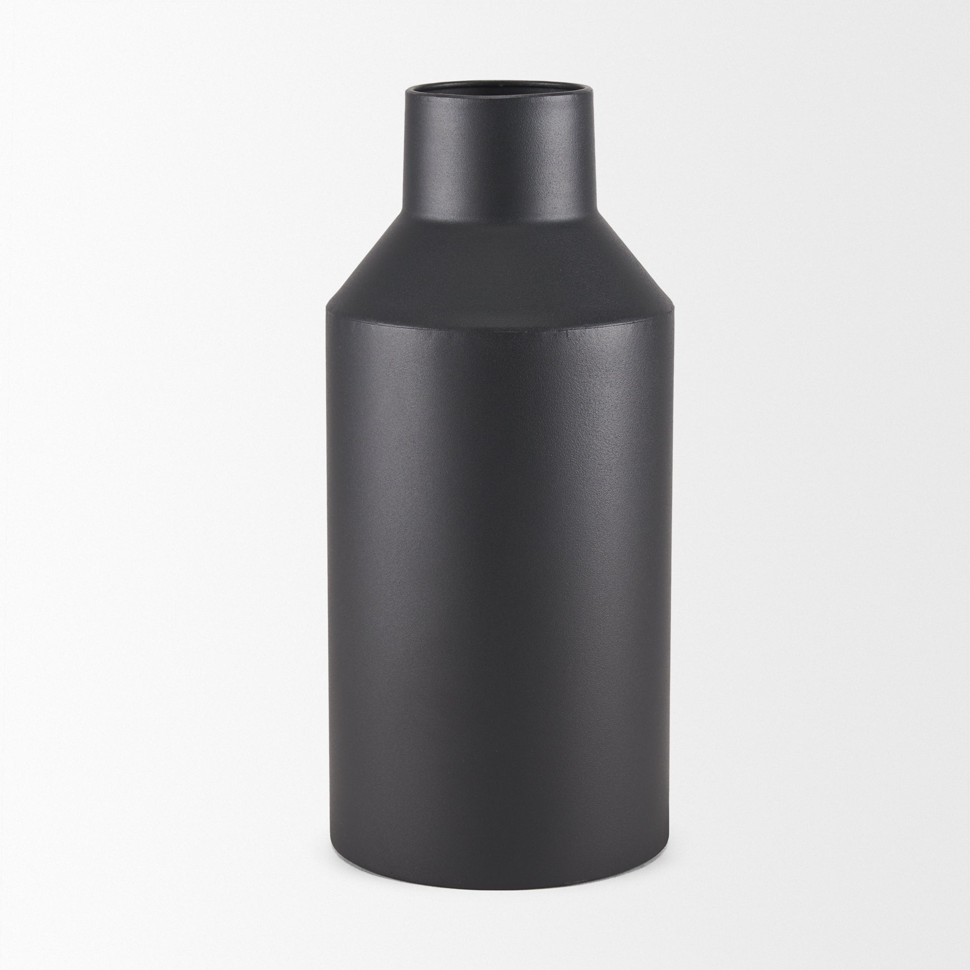 Tosca Tall Matte Black Metal Vase - Central Designs