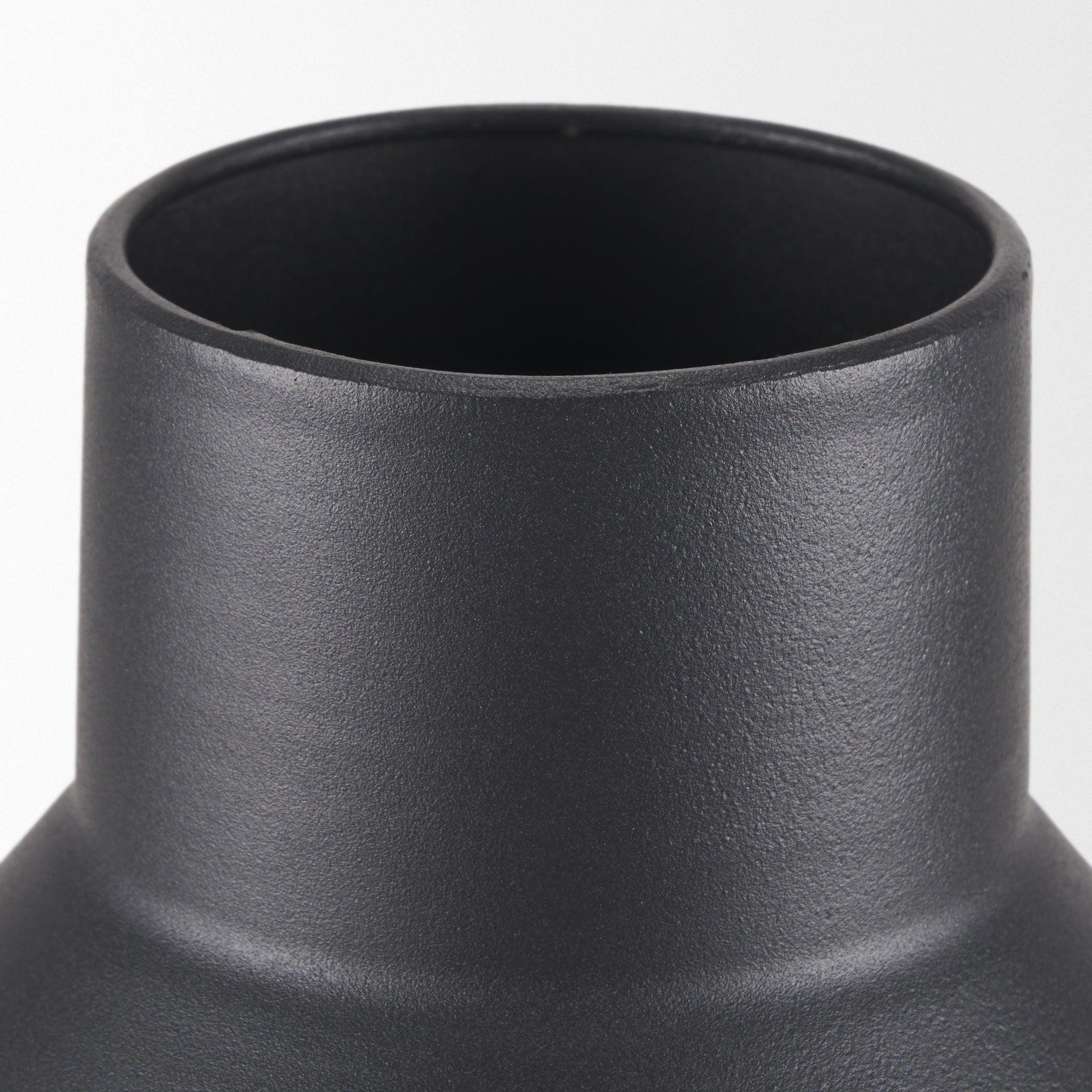 Tosca Tall Matte Black Metal Vase - Central Designs