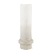 Tovah Tall Textured White w/ Gold Metal Vase - Central Designs