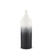 Townley Small White w/ Black Ombre Metal Vase - Central Designs