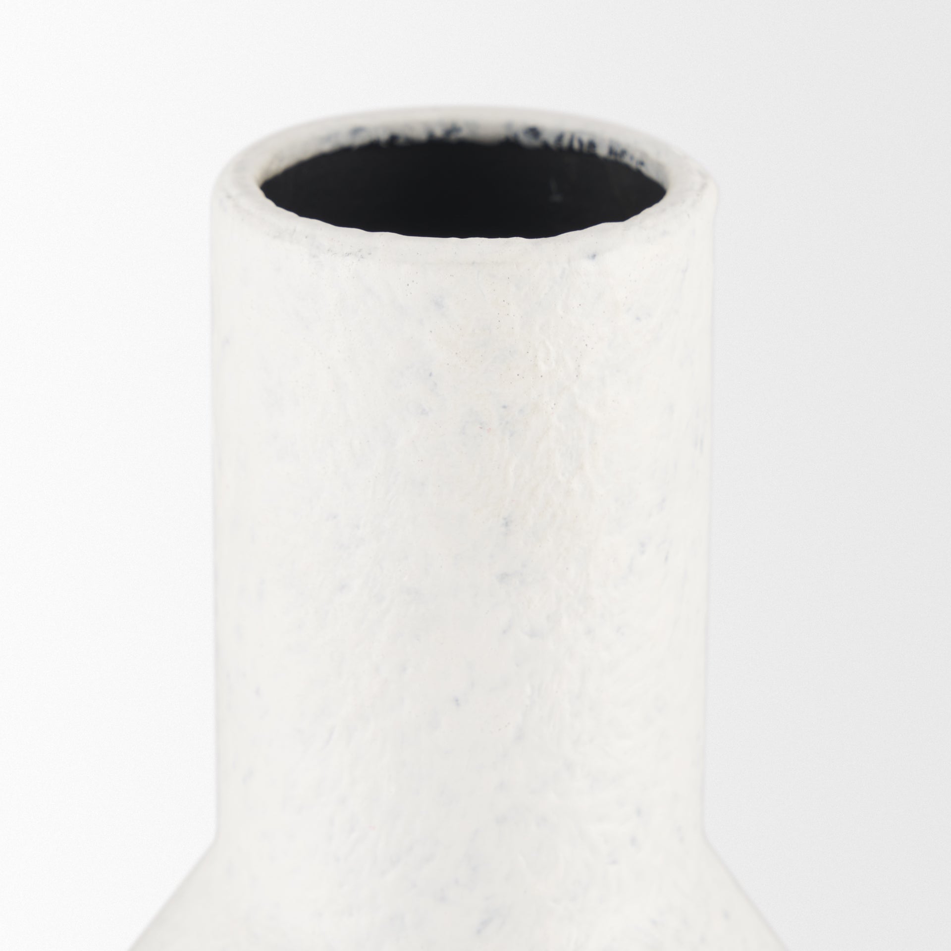 Townley Small White w/ Black Ombre Metal Vase - Central Designs