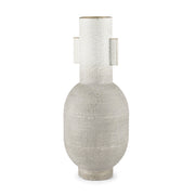 Torres Tall Textured Off White w/ Gold Metal Vase - Central Designs