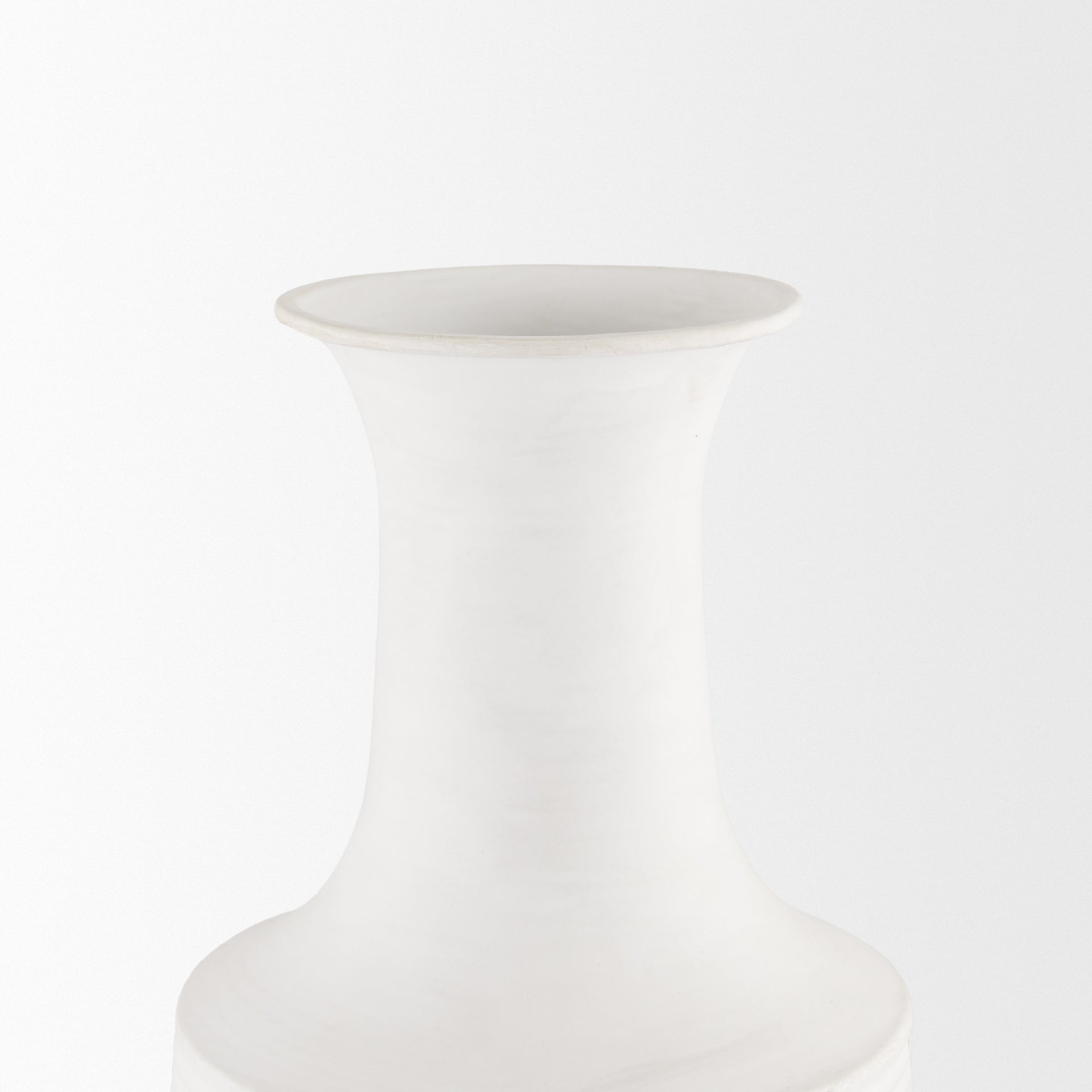 Toru Medium White w/ Grey Ombre Metal Vase - Central Designs