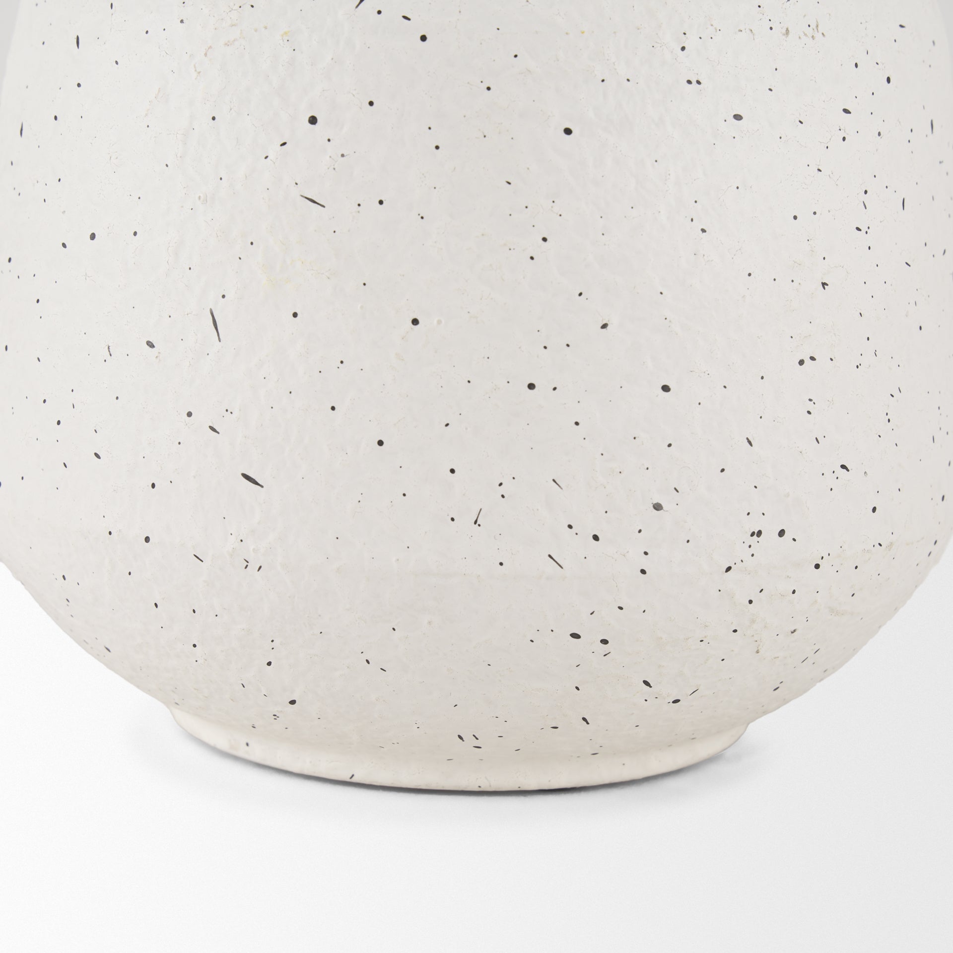 Treva Small White w/ Black Speckles Metal Vase - Central Designs