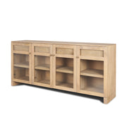 Suri Light Brown Wood w/ Glass Doors Sideboard - Central Designs