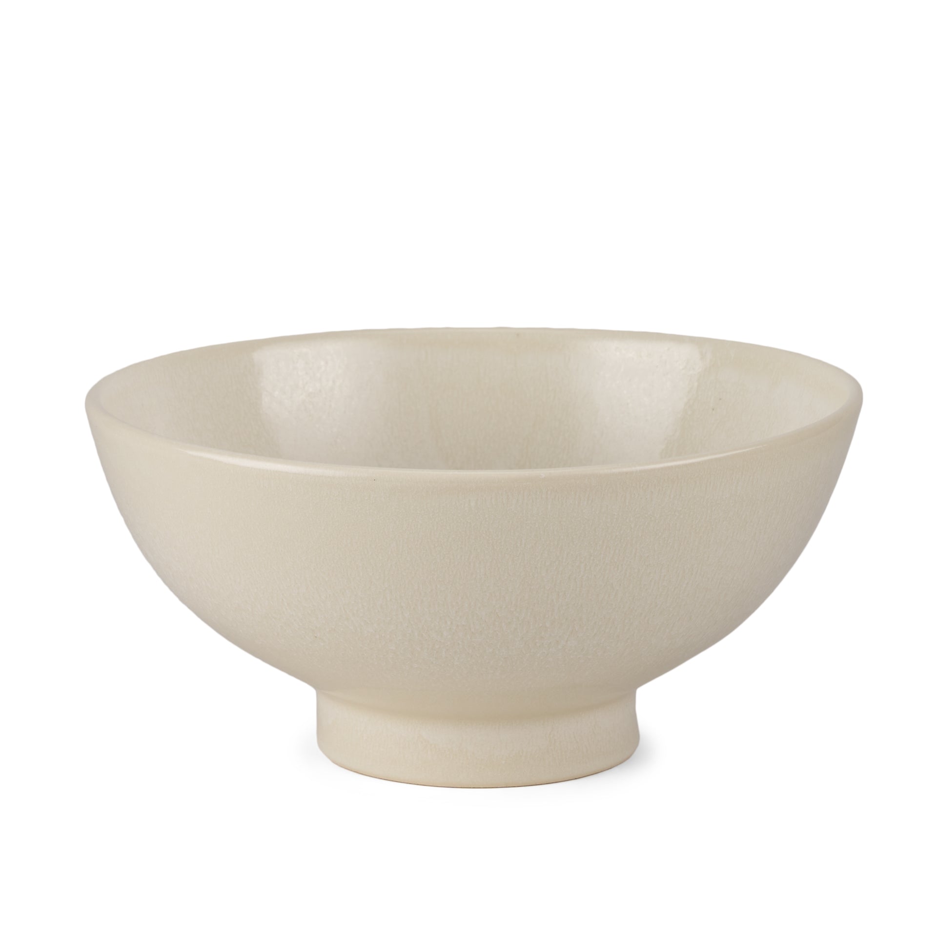 Tyren Cream Glazed Decorative Round Ceramic Bowl - Central Designs