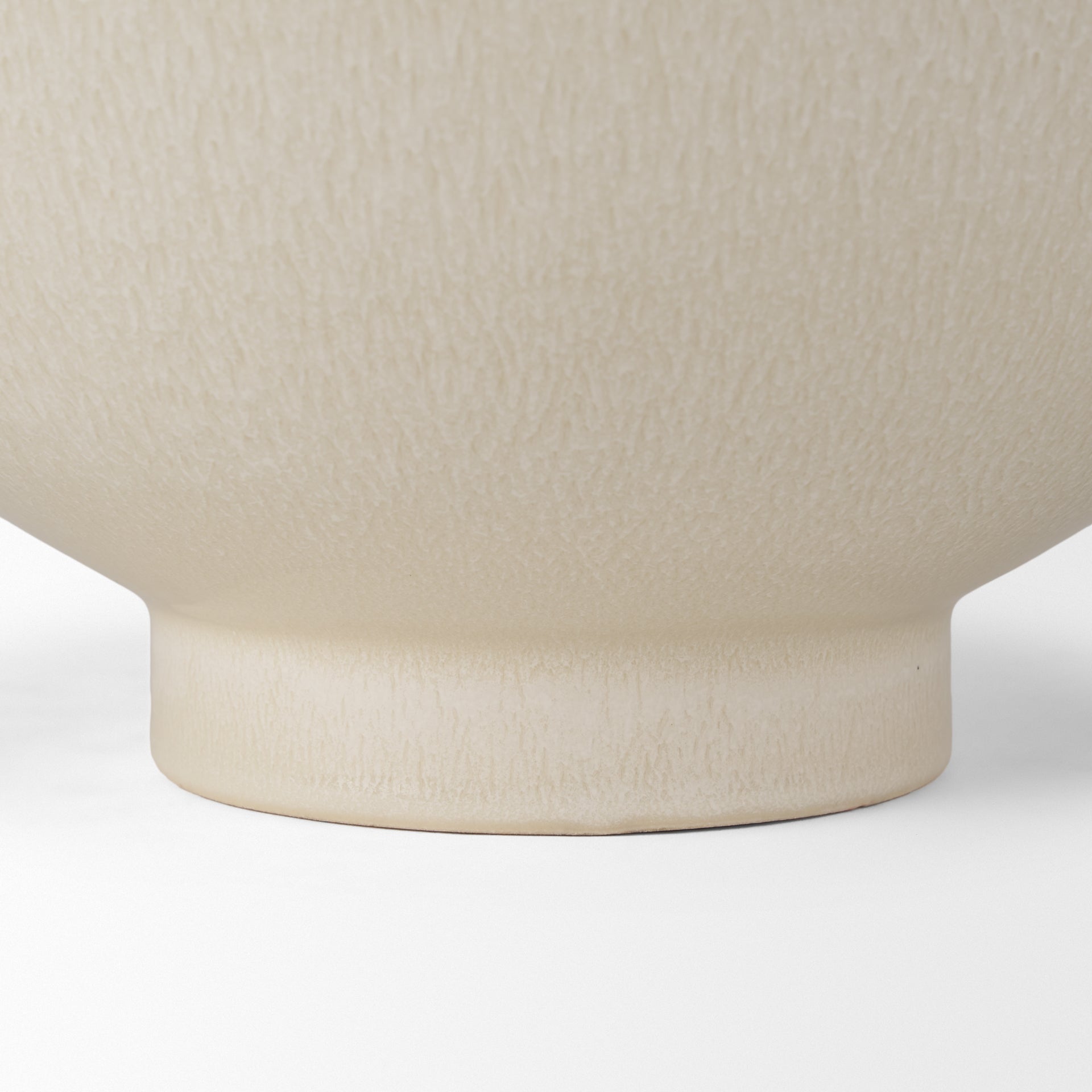 Tyren Cream Glazed Decorative Round Ceramic Bowl - Central Designs